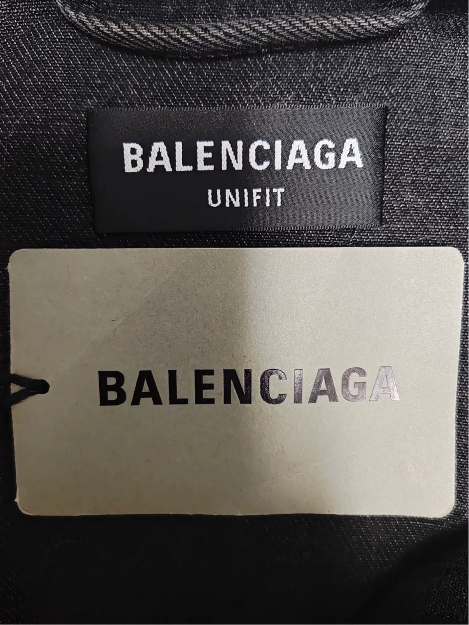 Balenciaga 22ss Spray-Painted BB Oversized Denim Jacket — back