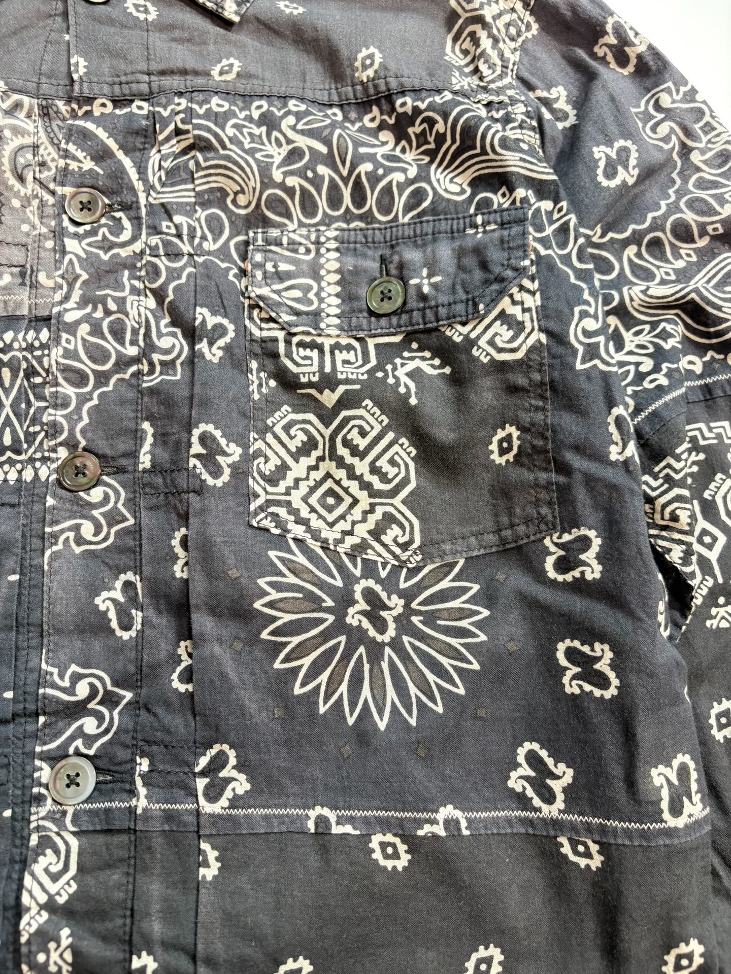 KAPITAL Paisley Patchwork Jacket — label