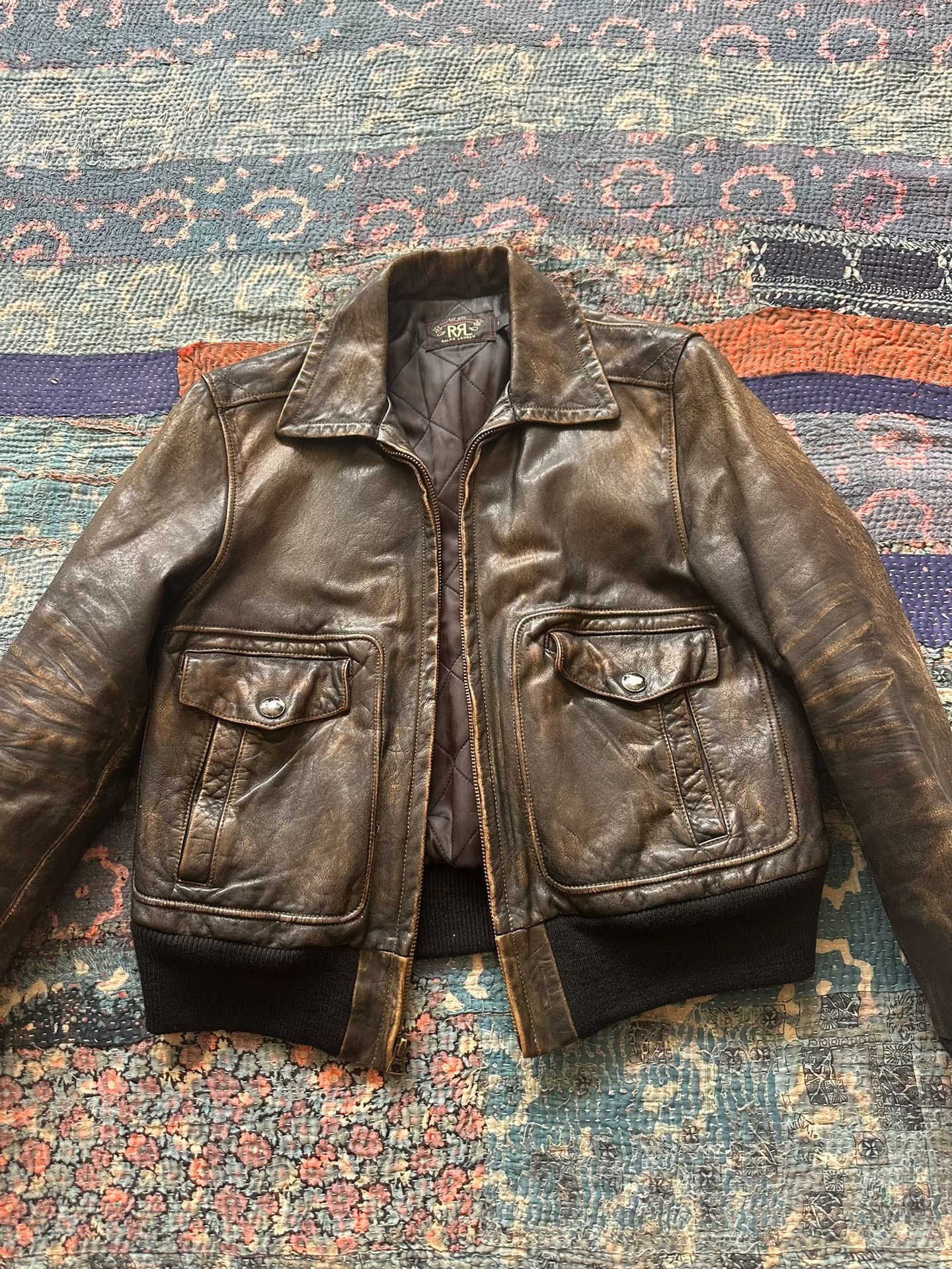 POLO Ralph Lauren Vintage Brown Leather Jacket