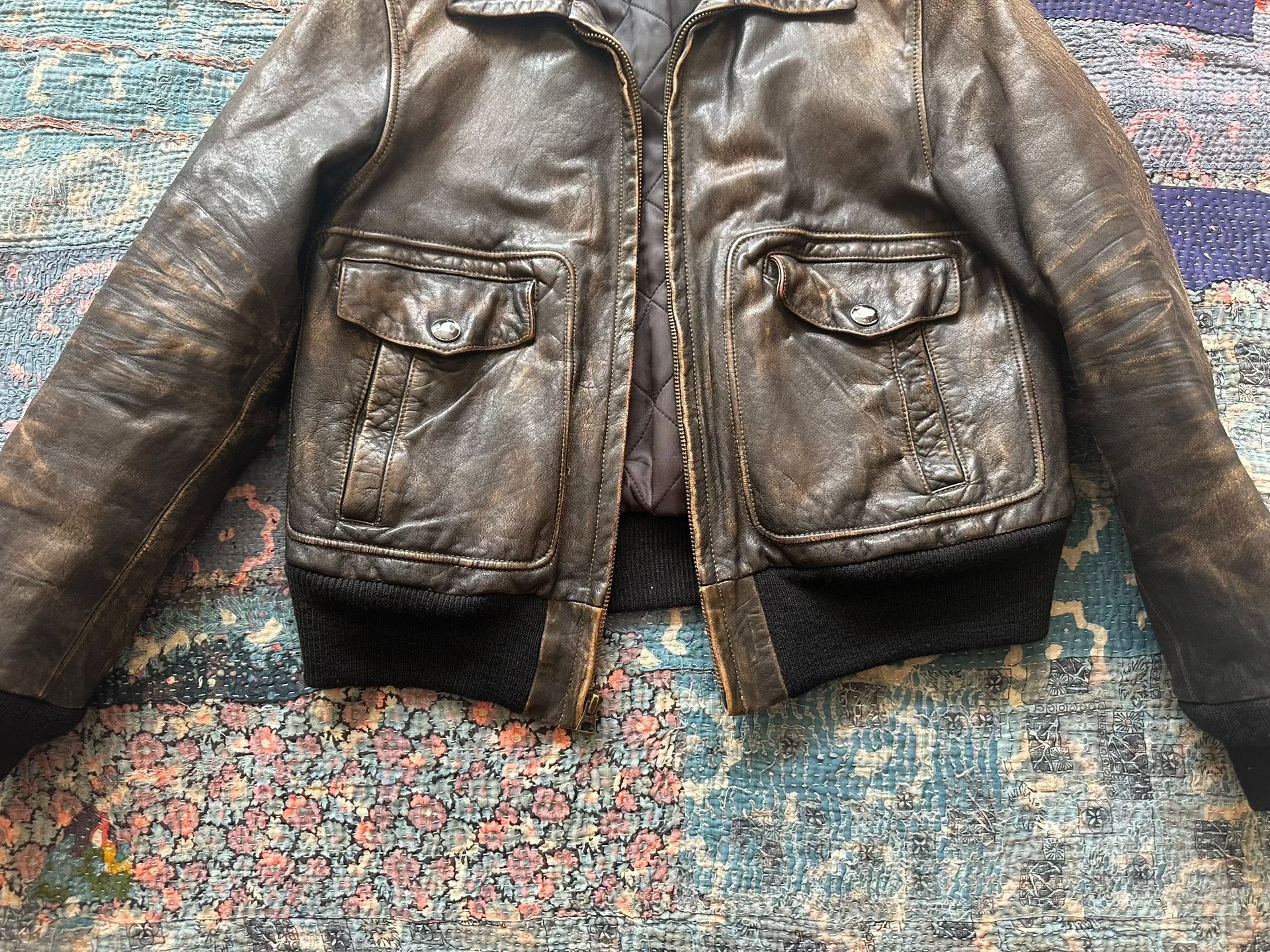 POLO Ralph Lauren Vintage Brown Leather Jacket — back