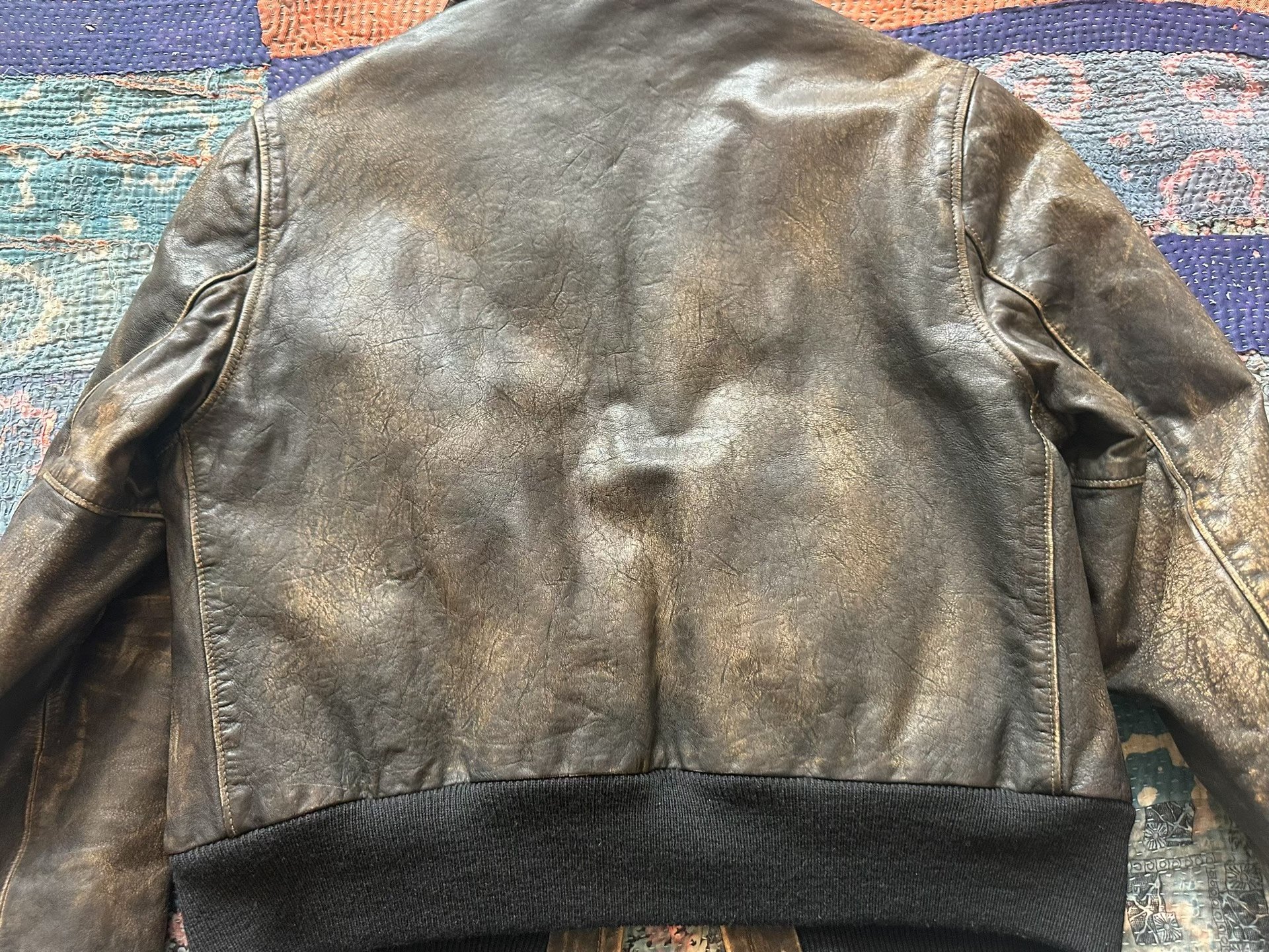 POLO Ralph Lauren Vintage Brown Leather Jacket — front