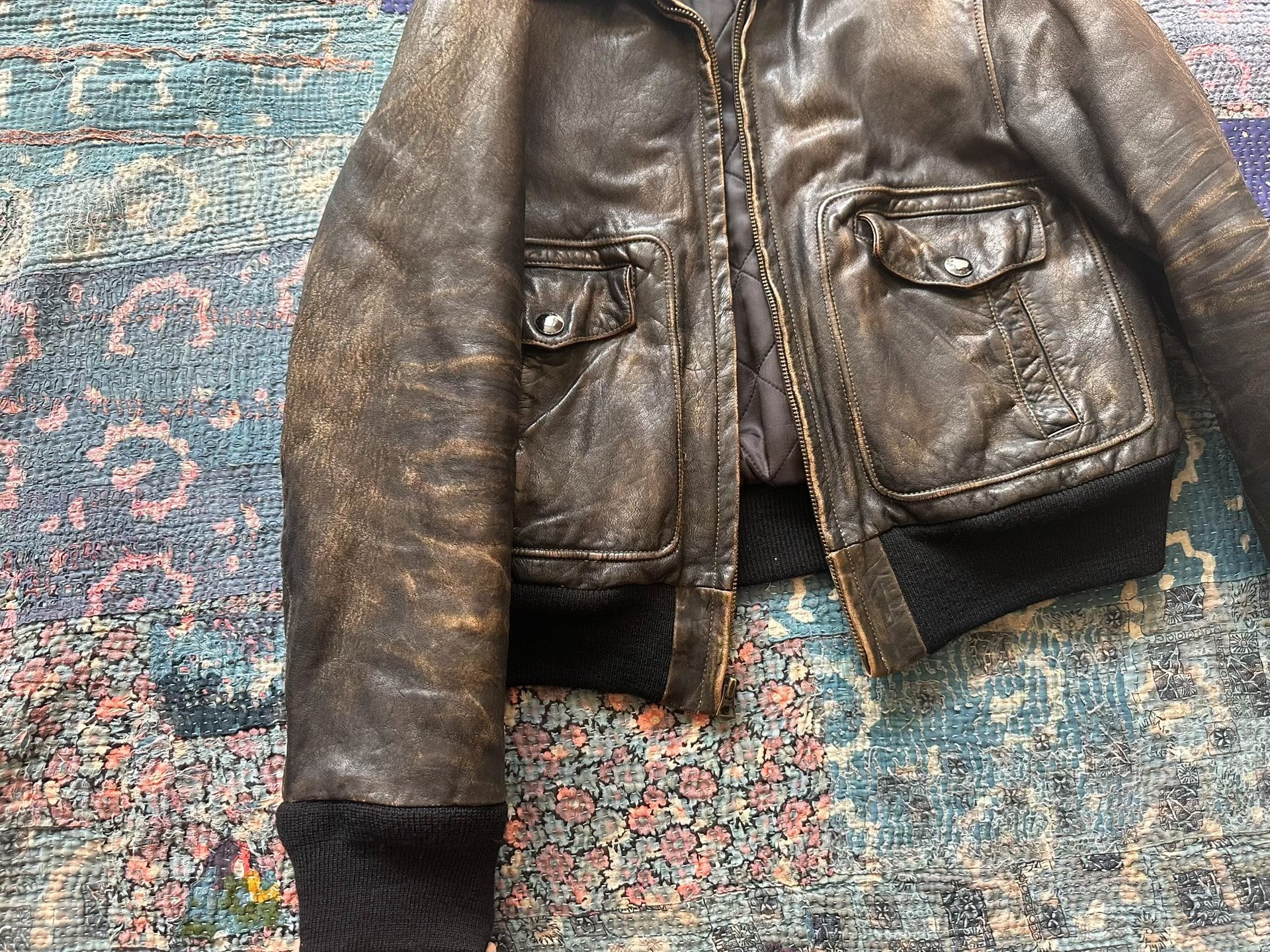POLO Ralph Lauren Vintage Brown Leather Jacket — label