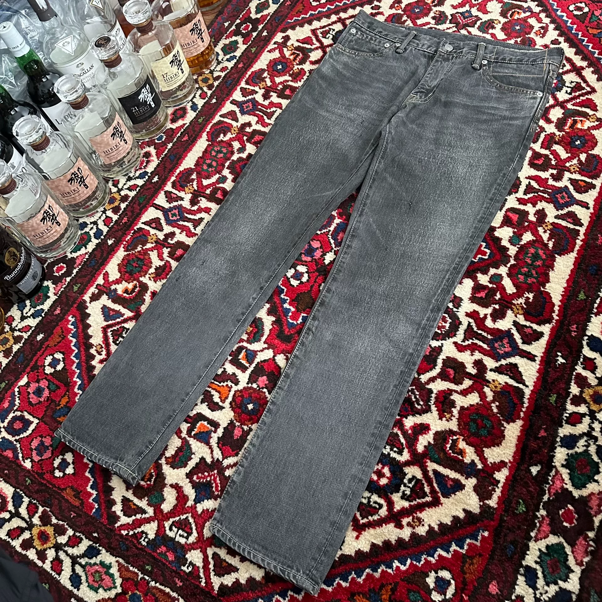 visvim 14aw 04d5 Black Jeans — label