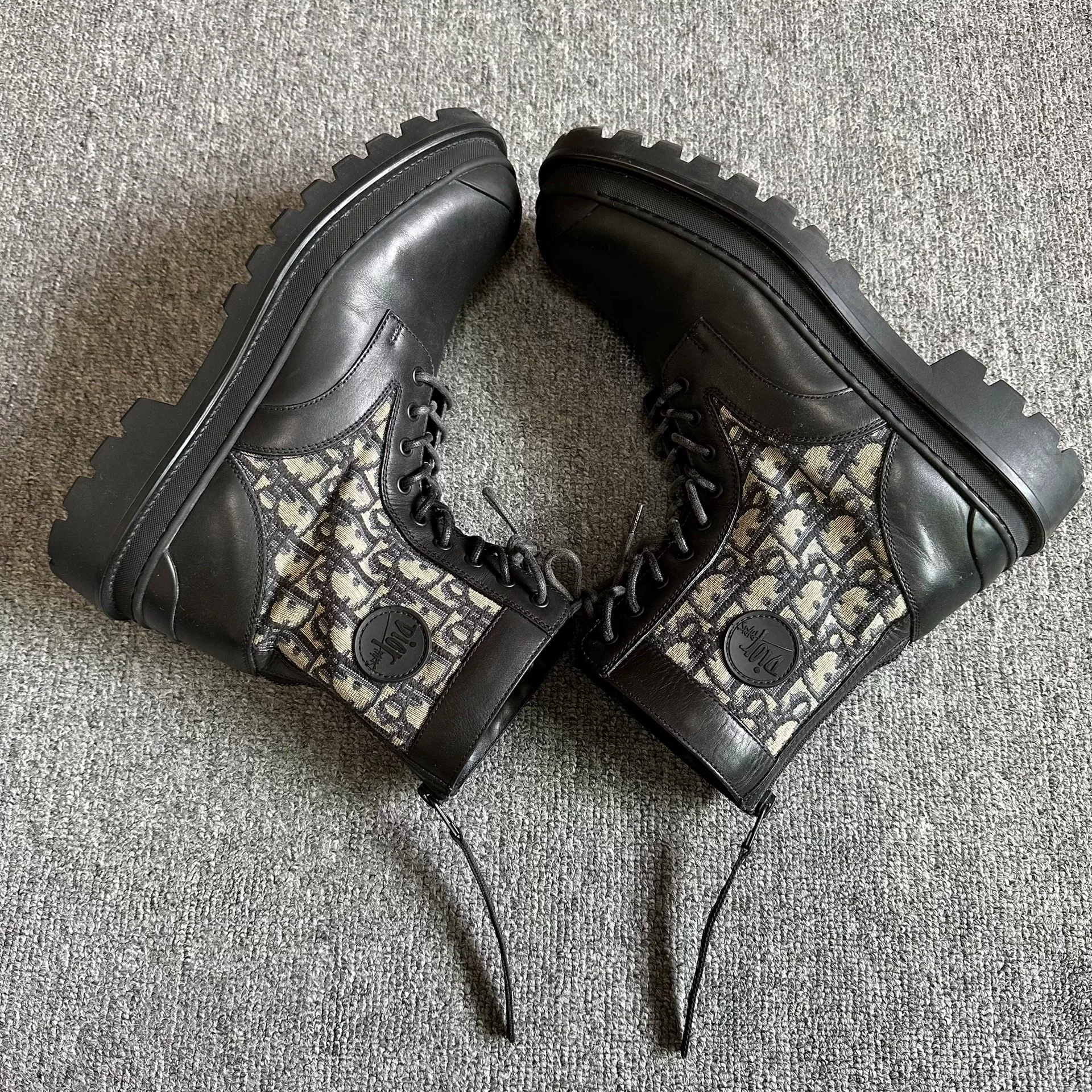 Dior Explorer Men's High-Top Martin Boots — back