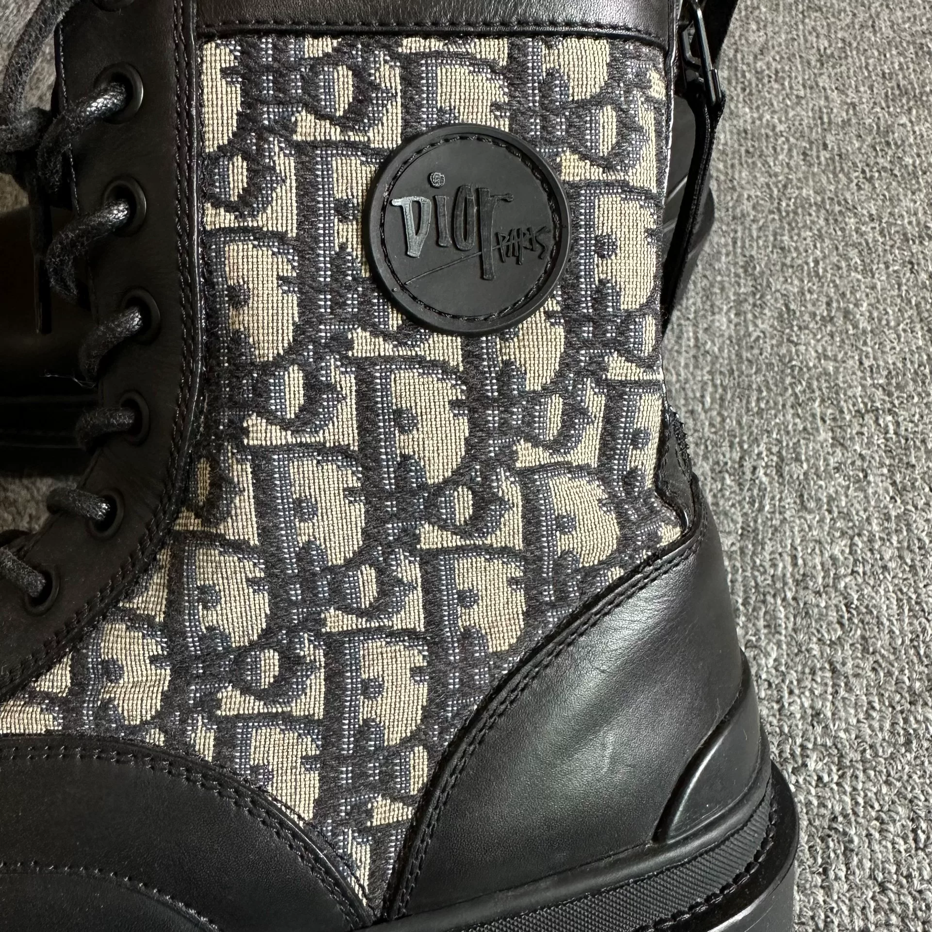 Dior Explorer Men's High-Top Martin Boots — front