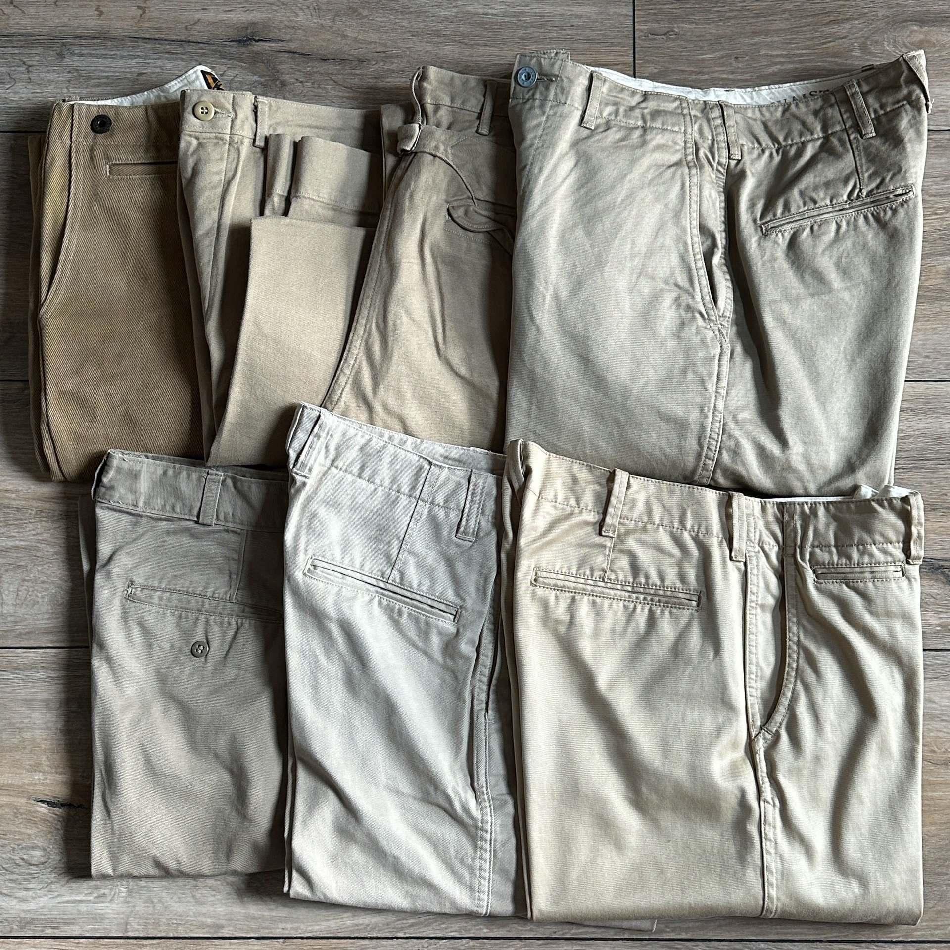 RED CLOUD 1950CH Khaki Wide-Leg Pants — front