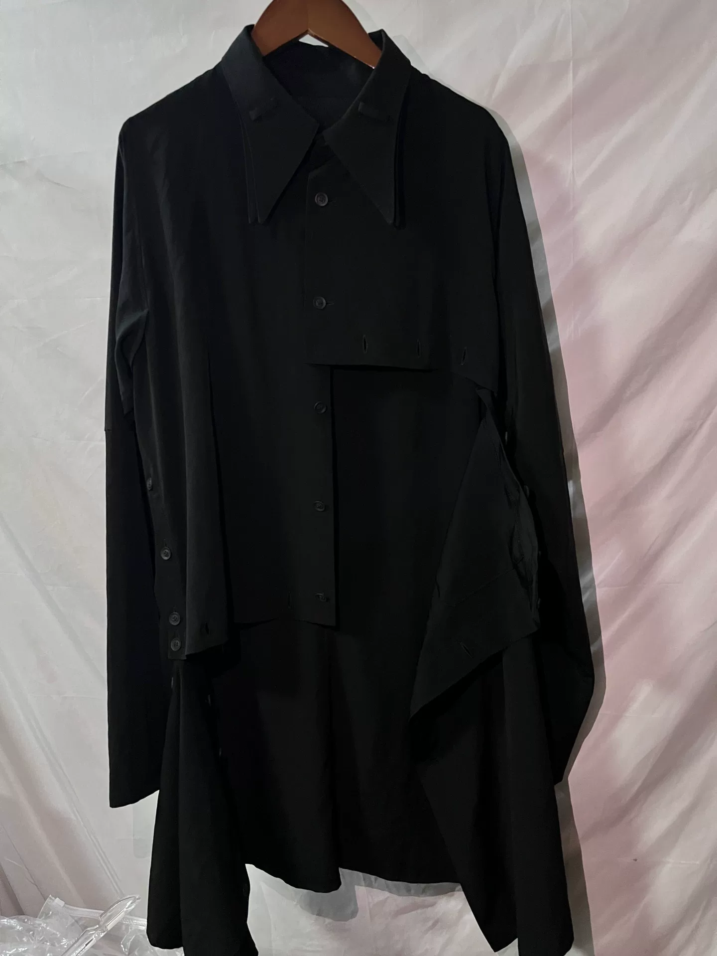 Yohji Yamamoto Deconstructed Acetate Shirt — label