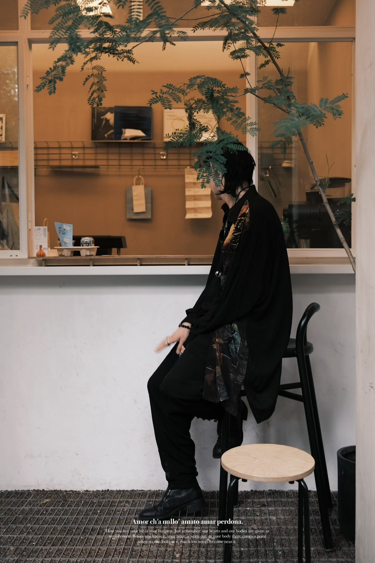 Yohji Yamamoto 23SS Calligraphy Oversized Shirt — label