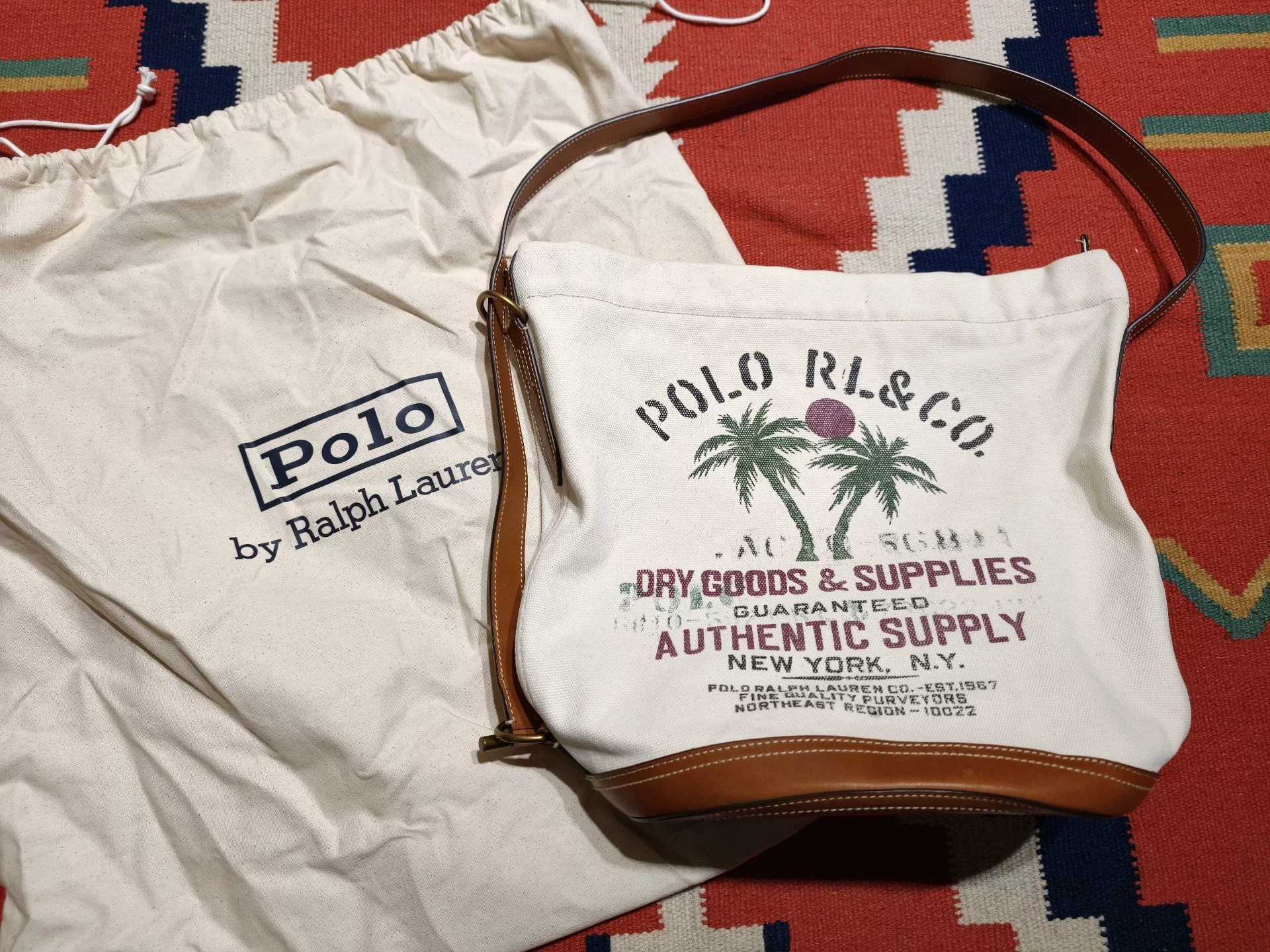 RL Ralph Lauren Limited Canvas Bucket Bag
