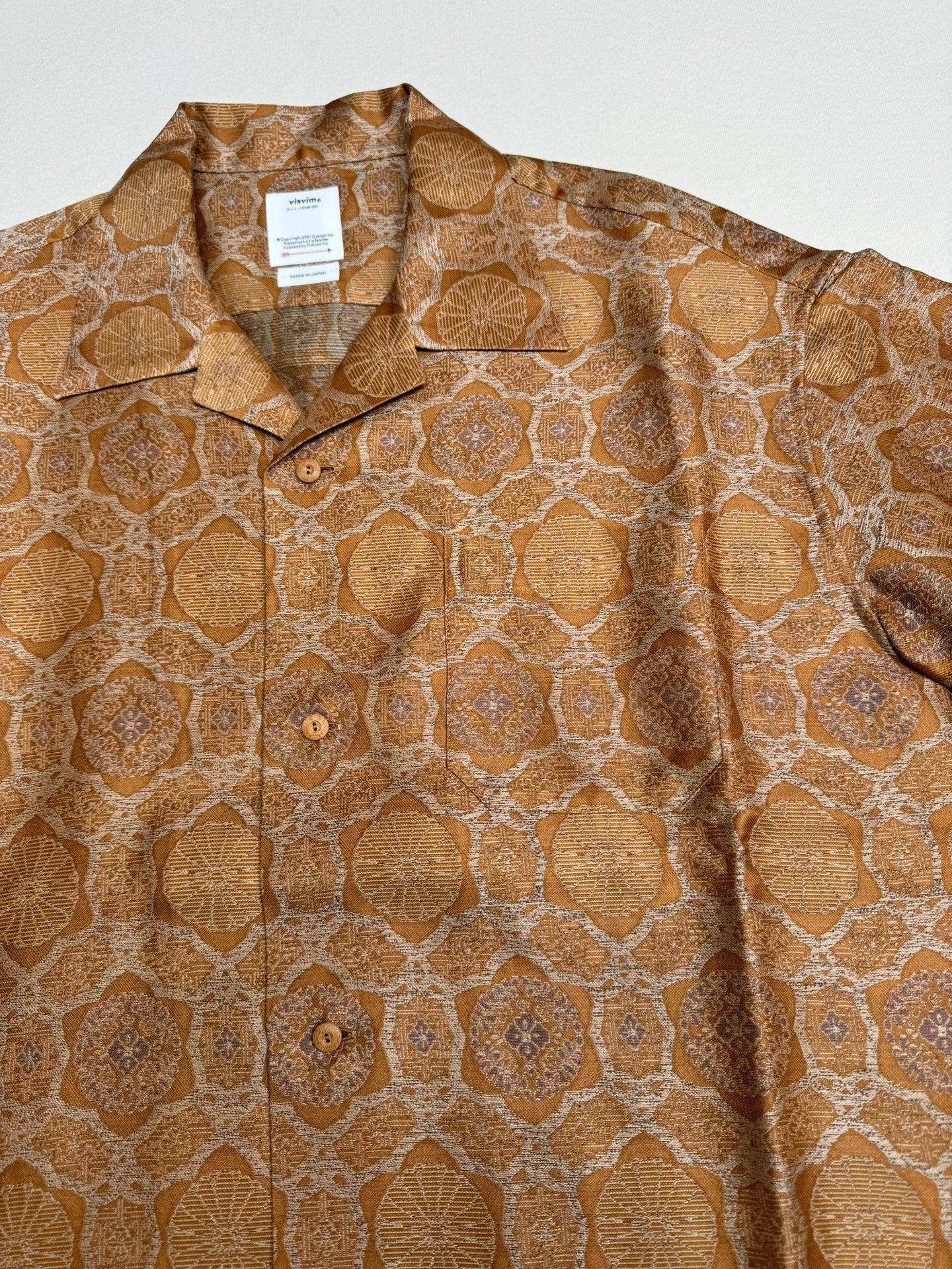 VISVIM 24aw Copa S/S Jacquard Shirt — detail