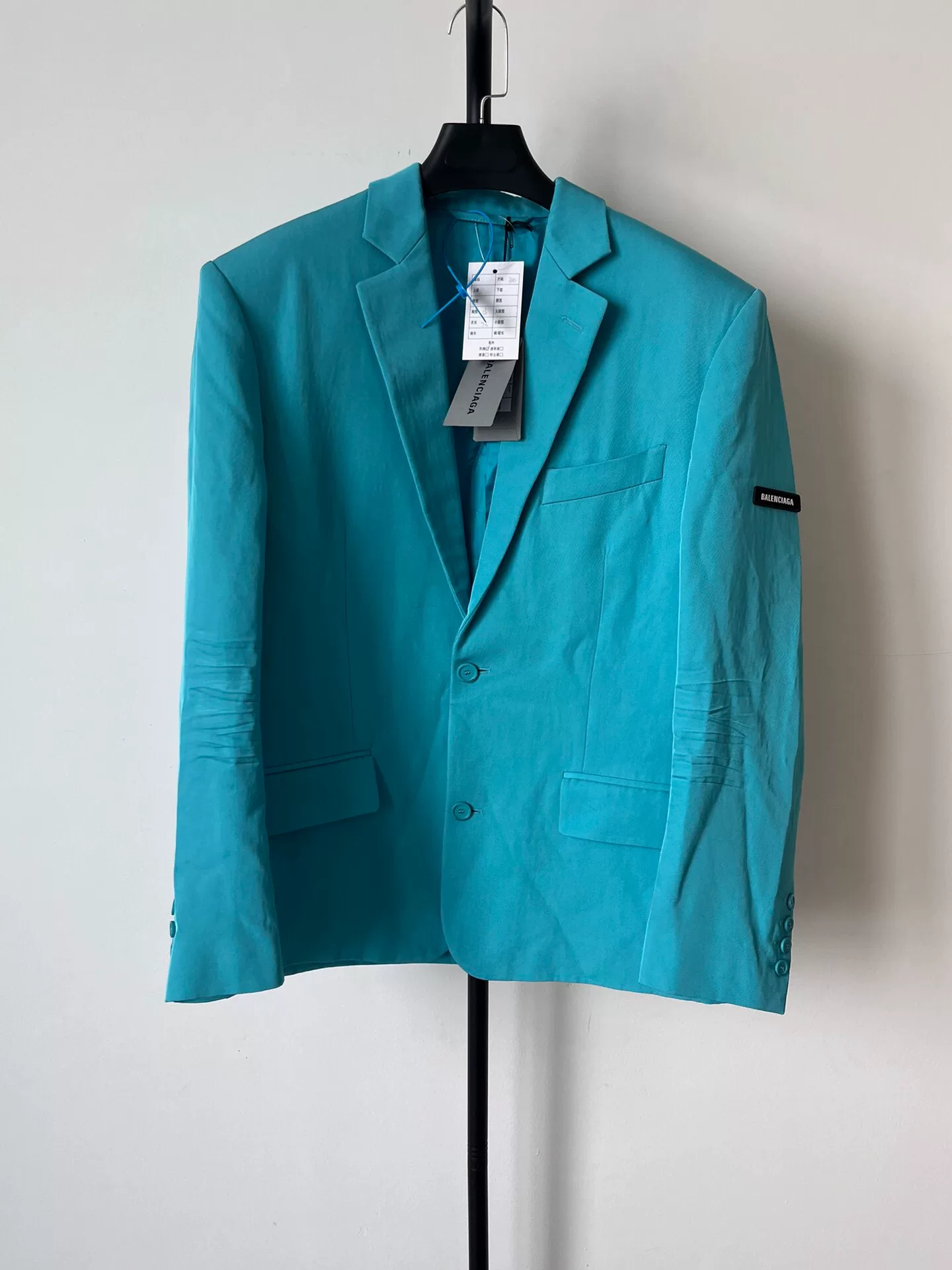 Balenciaga Single-Breasted Solid Blazer