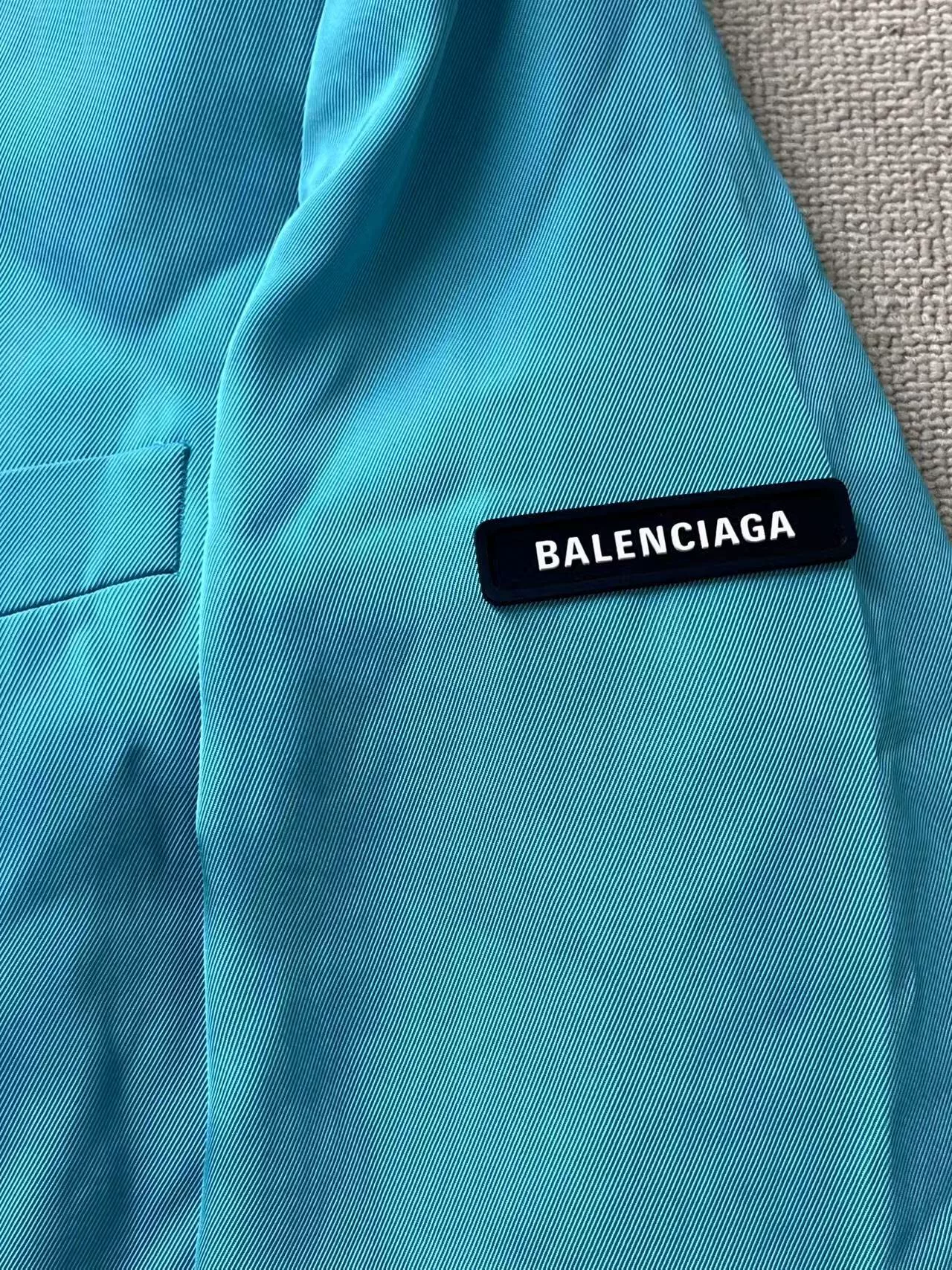 Balenciaga Single-Breasted Solid Blazer — detail