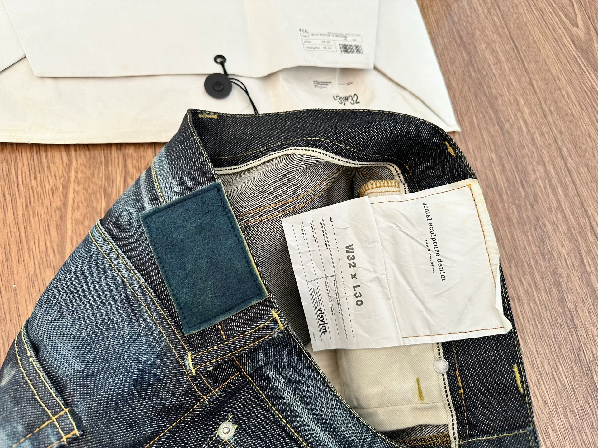 VISVIM Social Sculpture Non Washed Jeans — back