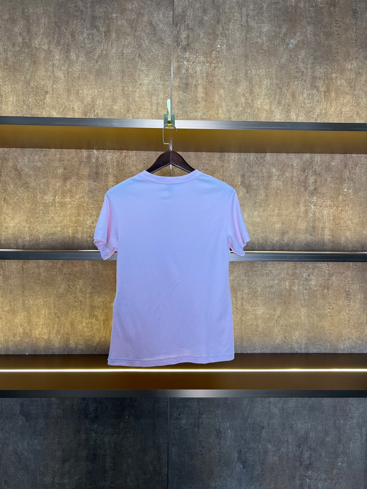 Louis Vuitton New Pink Embossed Logo T-Shirt — front