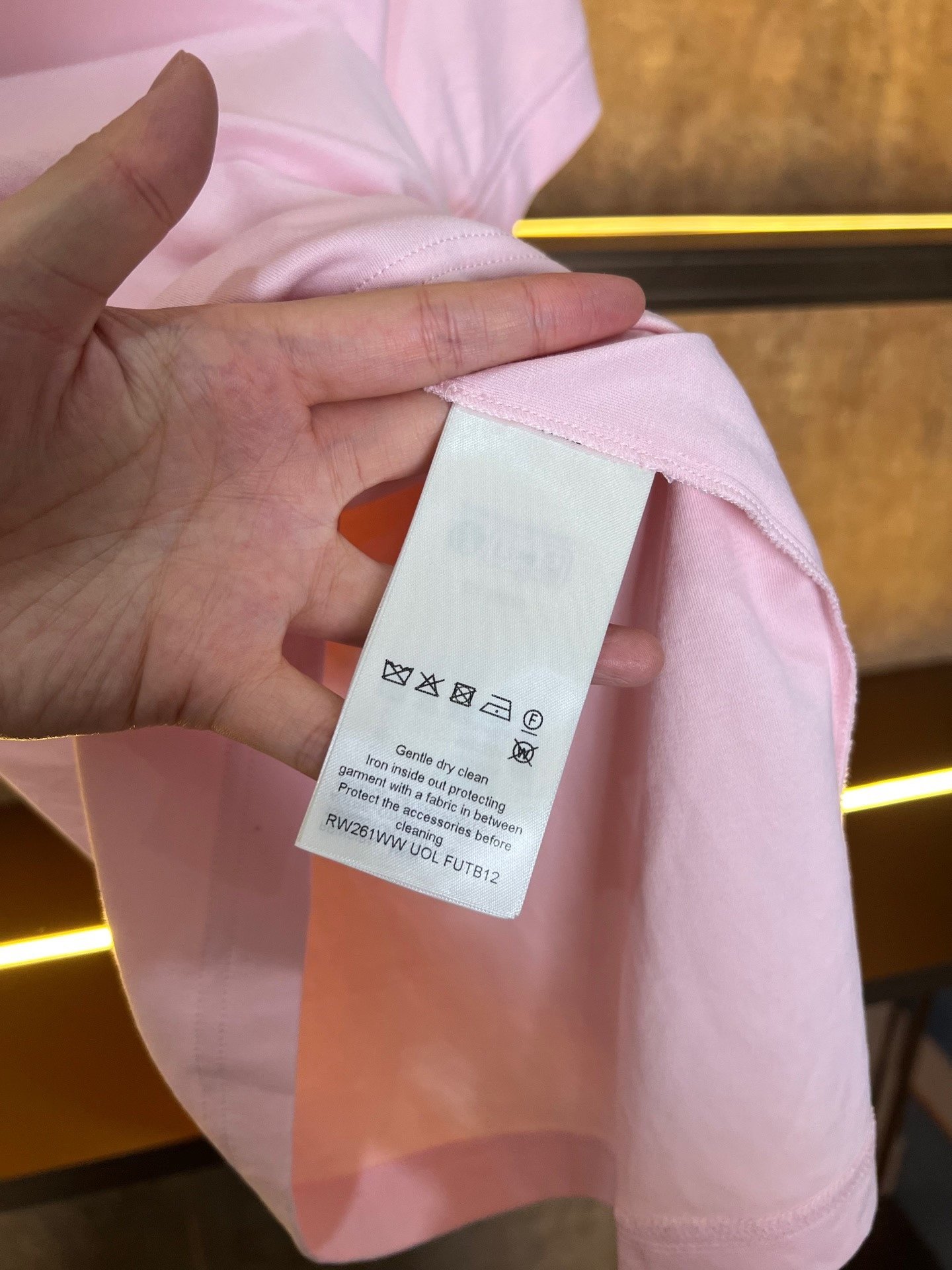 Louis Vuitton New Pink Embossed Logo T-Shirt — back