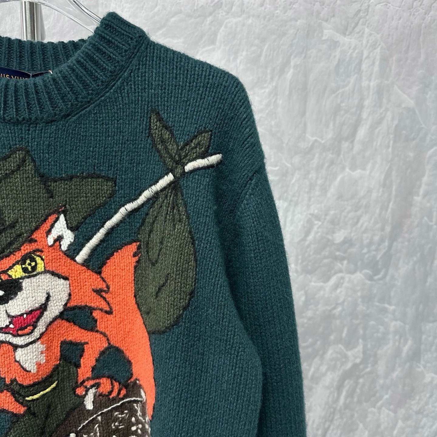 Louis Vuitton Cartoon Fox LV Logo Sweater — detail
