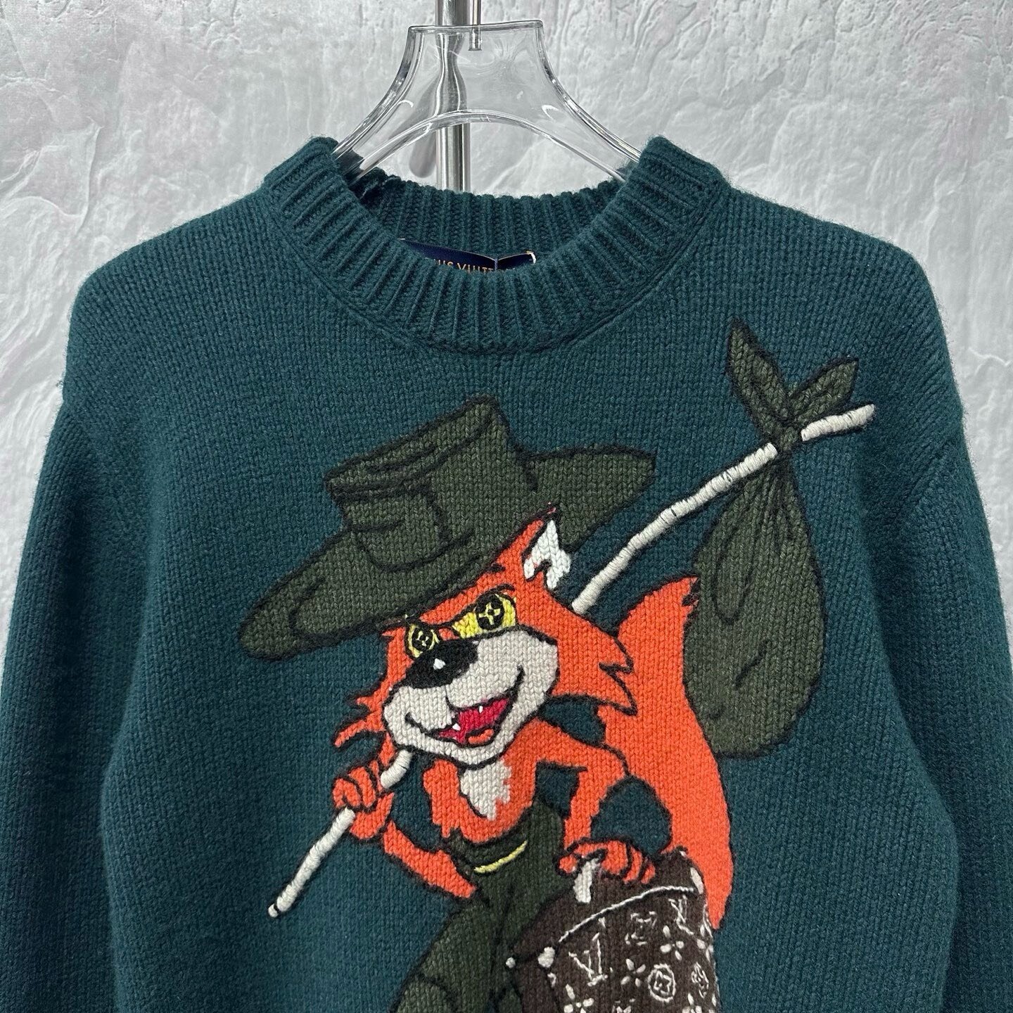 Louis Vuitton Cartoon Fox LV Logo Sweater — front
