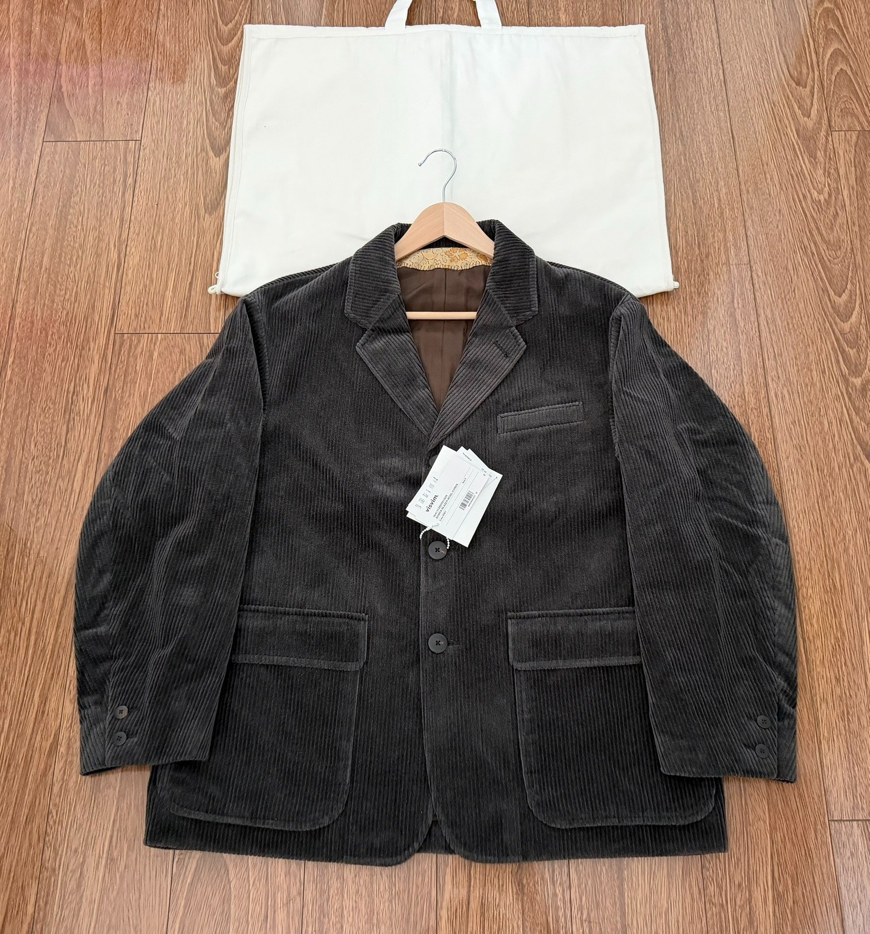 VISVIM 25AW Bowen Corduroy Blazer — detail