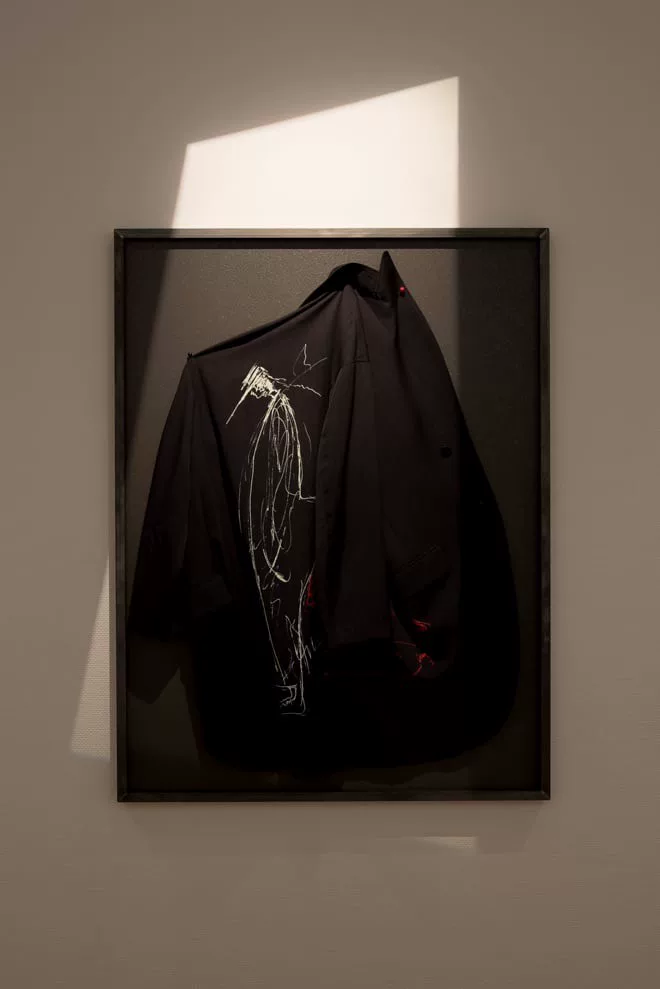Yohji Yamamoto Exhibition Limited Coat — label
