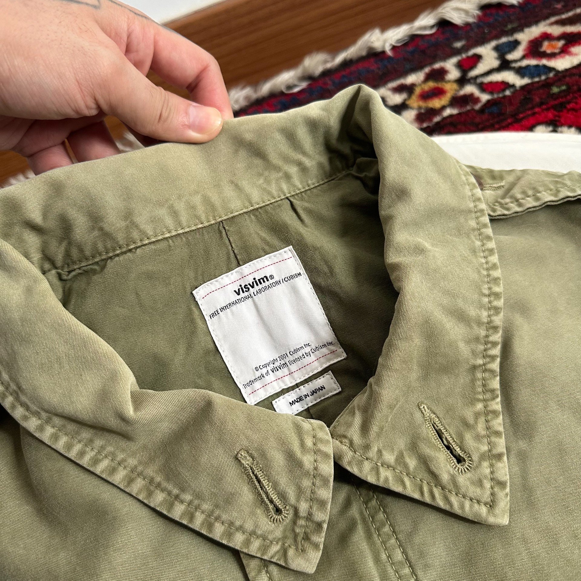 VISVIM 18SS FIELD UNIT JKT M65 — label