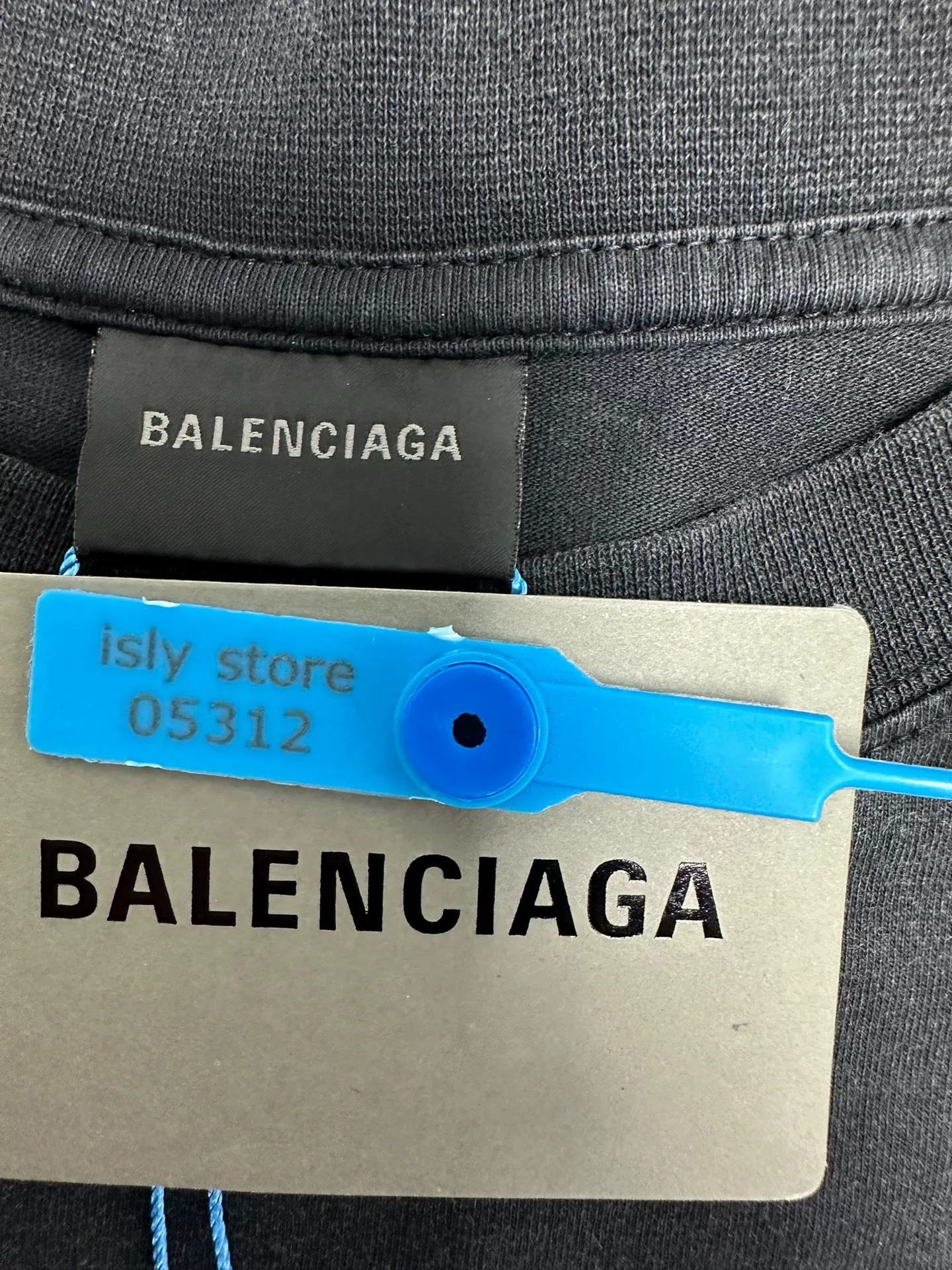 Balenciaga Crewneck Short-Sleeve Logo T-Shirt — back
