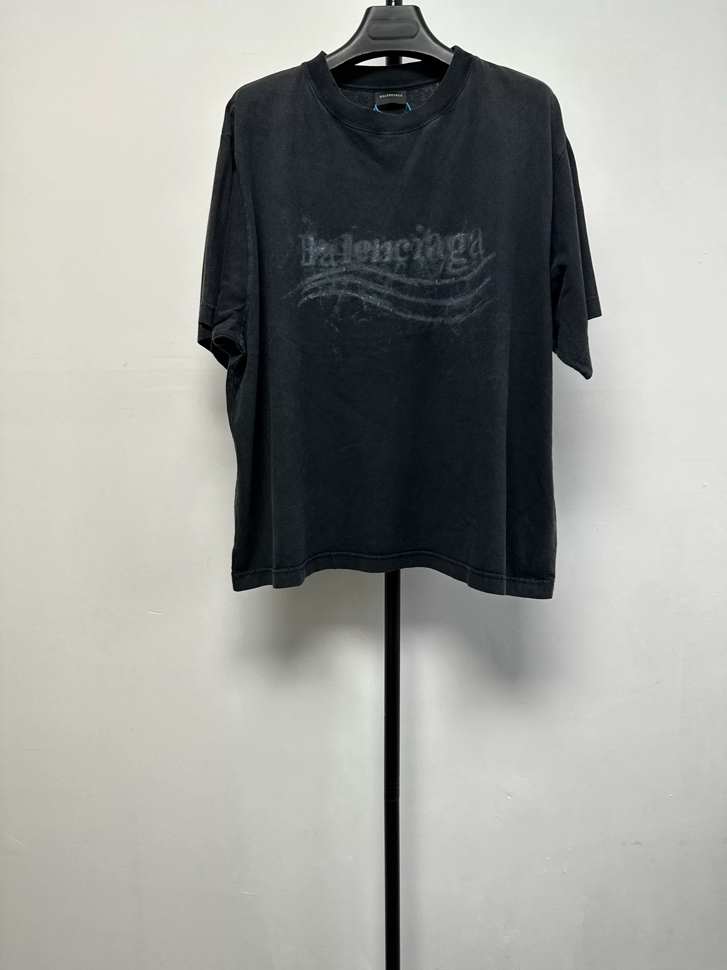Balenciaga Crewneck Short-Sleeve Logo T-Shirt