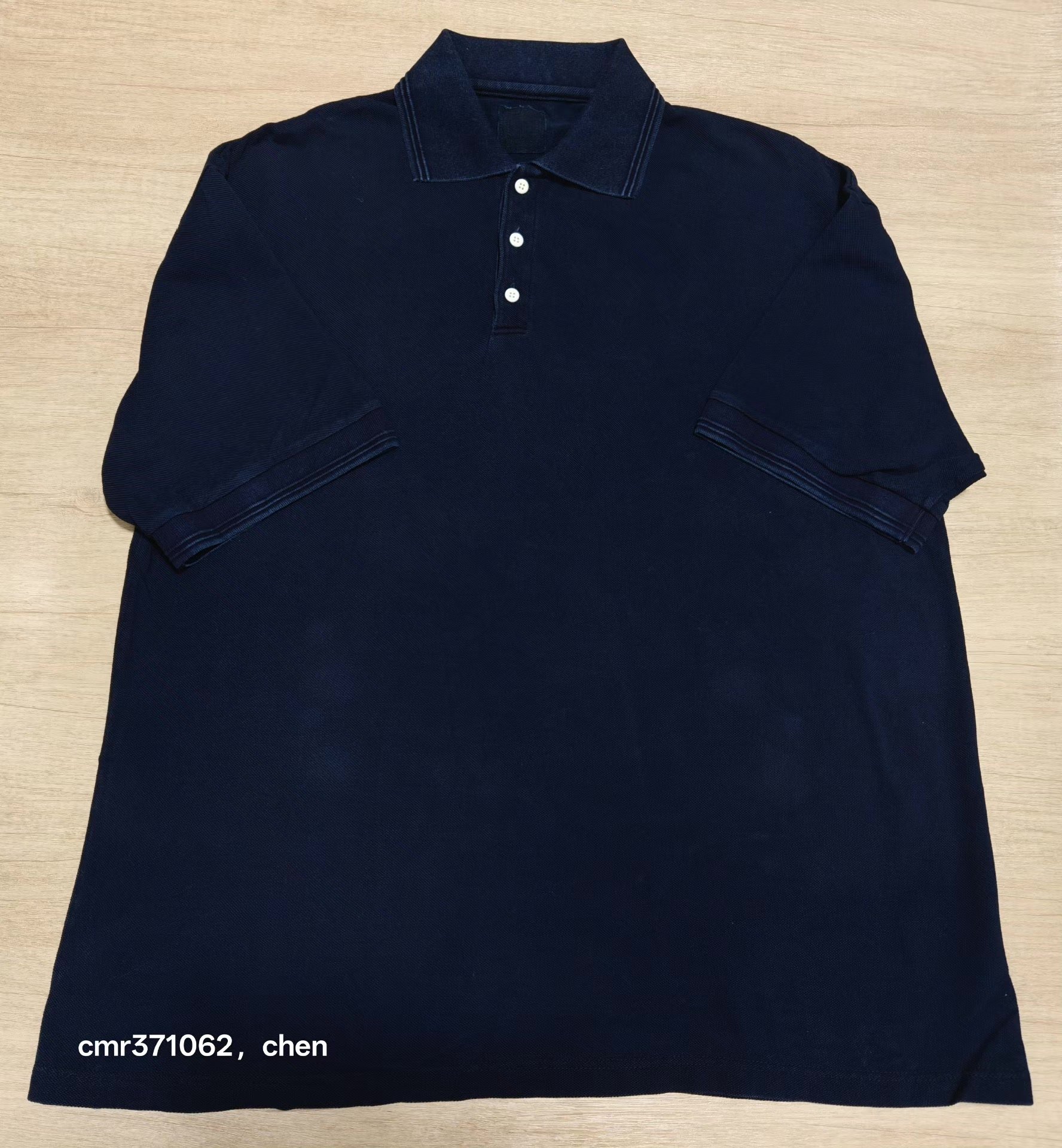 VISVIM 20 ICT Indigo Dye Jumbo Weller Polo — front