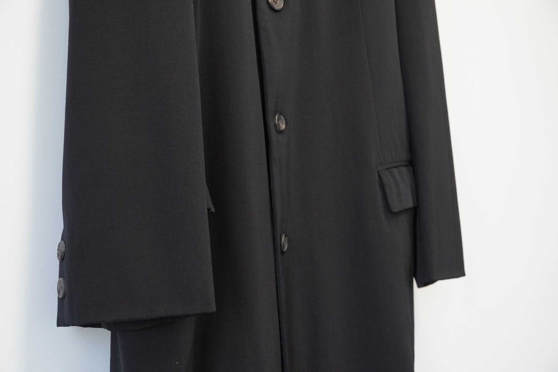 Yohji Yamamoto 96AW Half-Collar Wool Coat — back