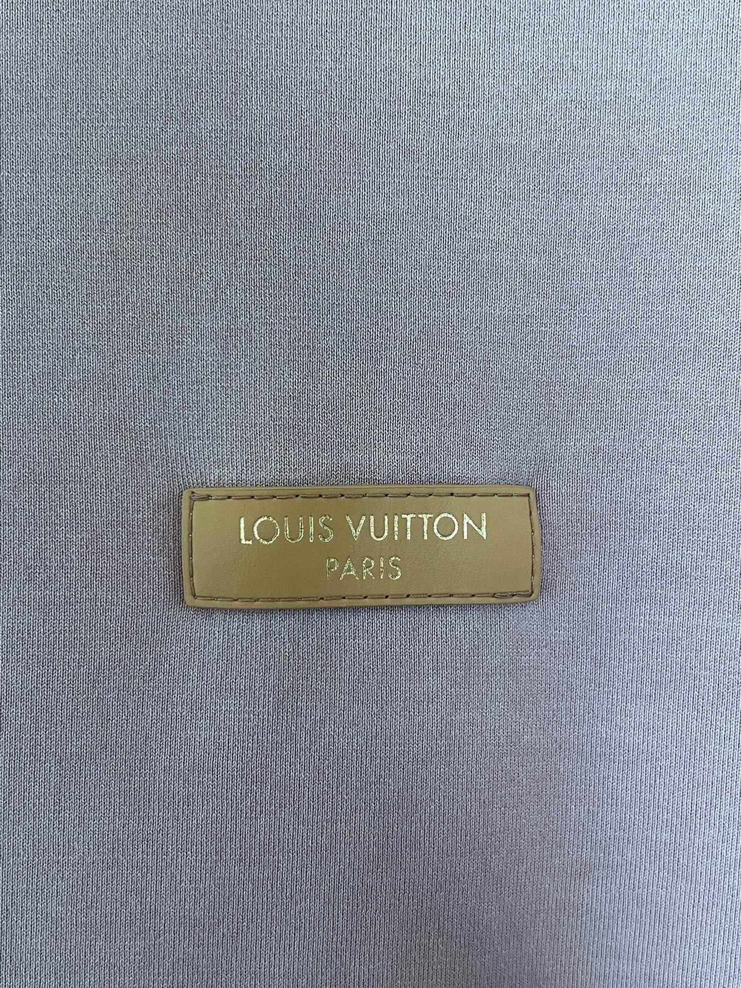 Louis Vuitton New Light Pink Leather Label Tee — detail