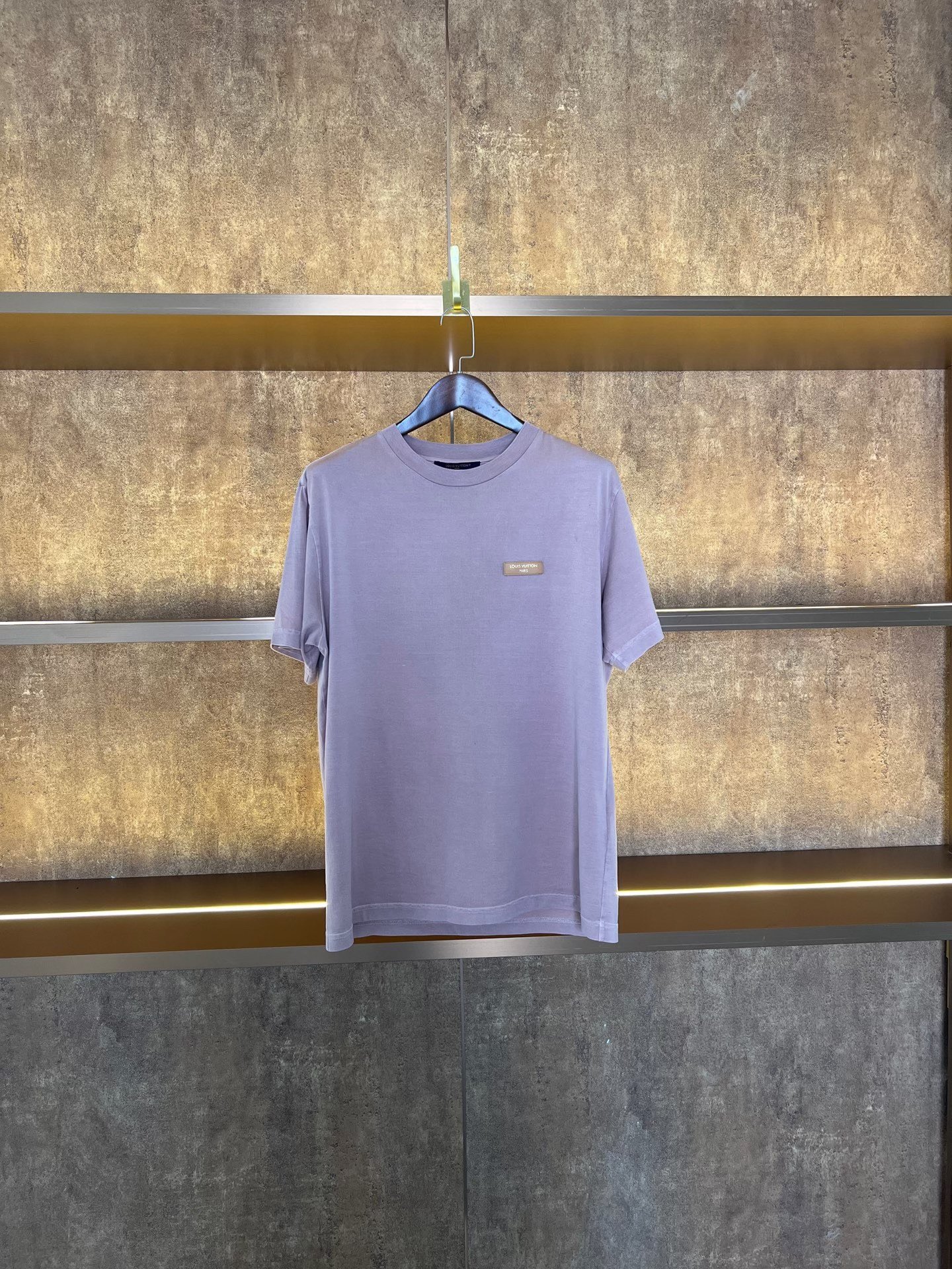 Louis Vuitton New Light Pink Leather Label Tee
