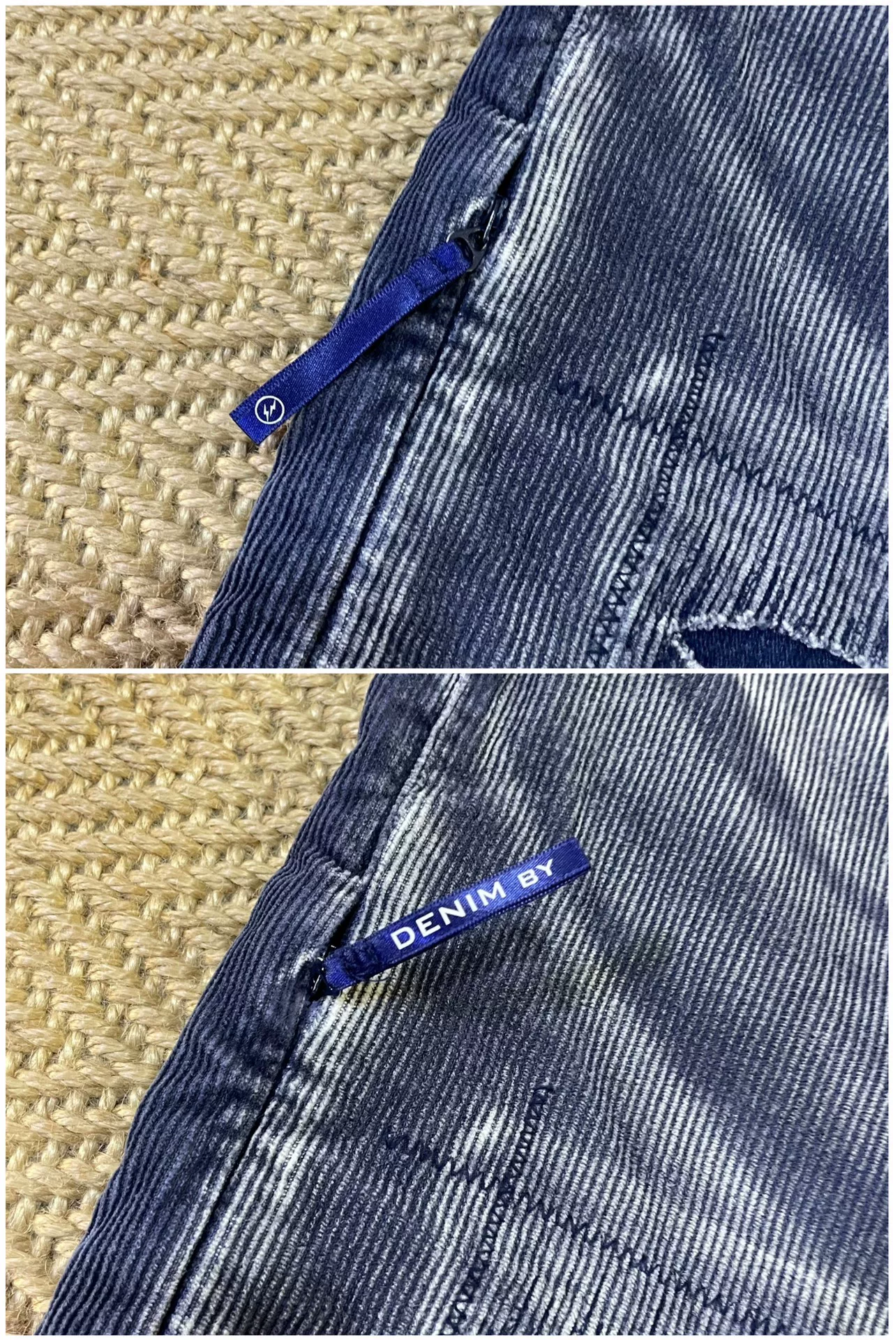 Vanquish & Fragment Washed Corduroy Pants — label