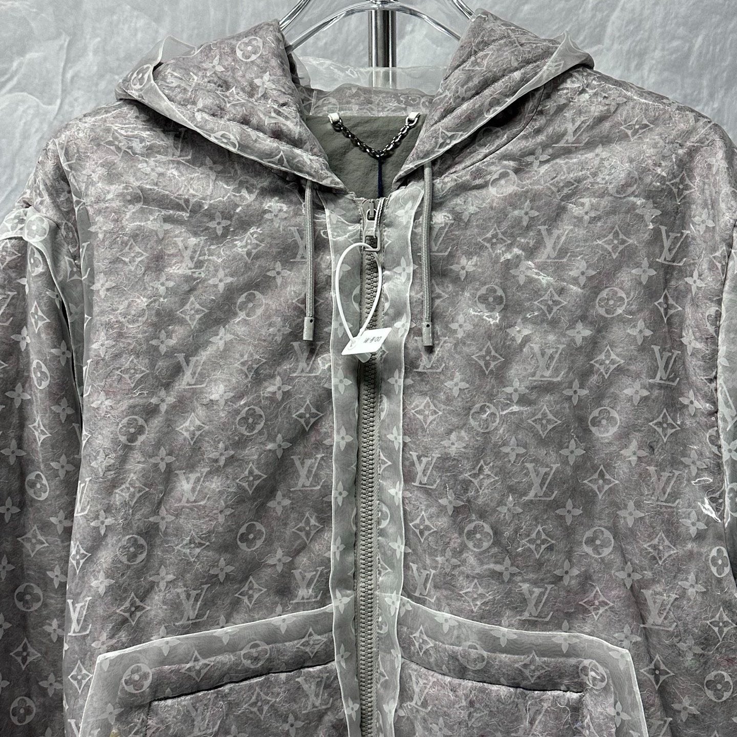 Louis Vuitton Organza Monogram Hooded Jacket — front