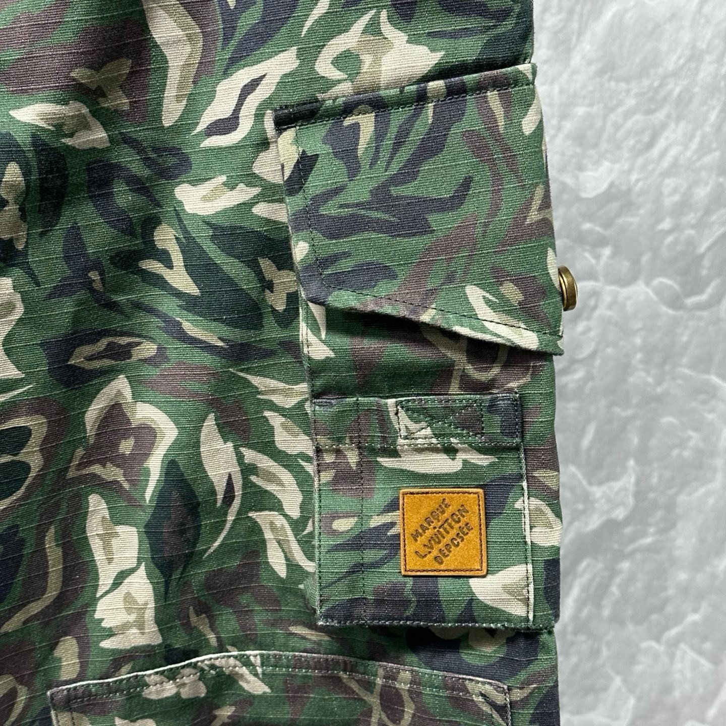 Louis Vuitton Nigo FW25 Camo Denim Pants — detail