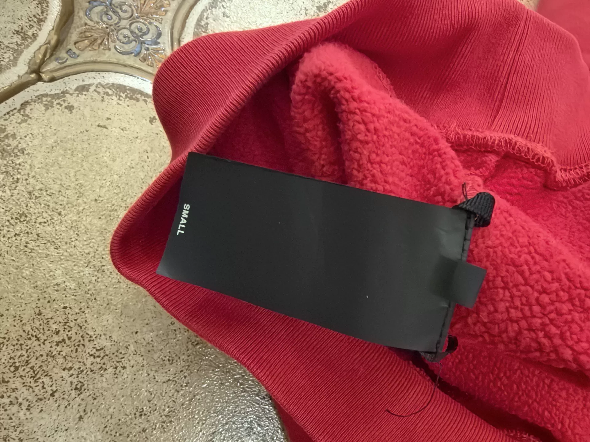 FOG Fear of God Season 7 Red Hoodie — detail
