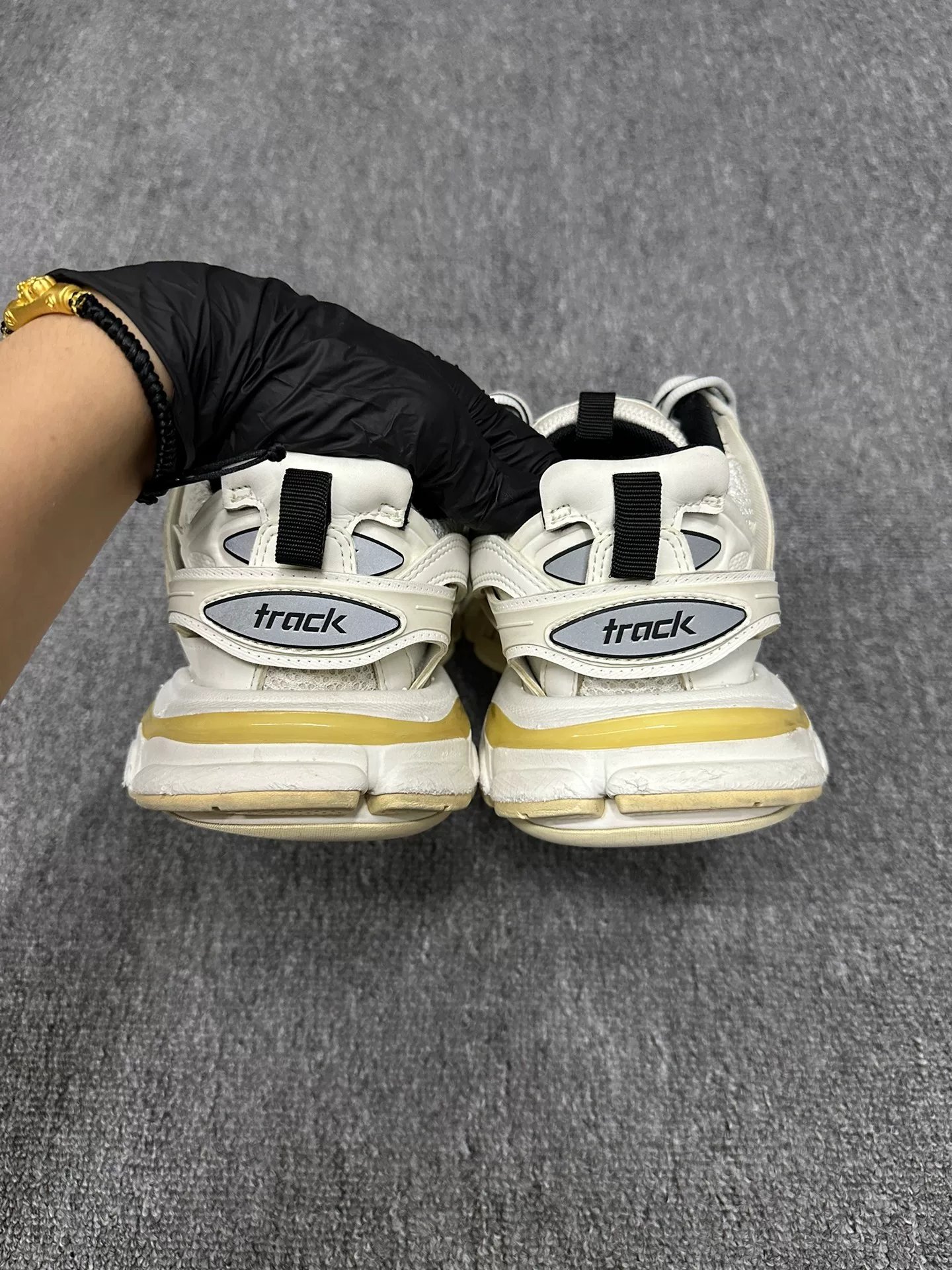 Balenciaga Track Dad Shoes White — label