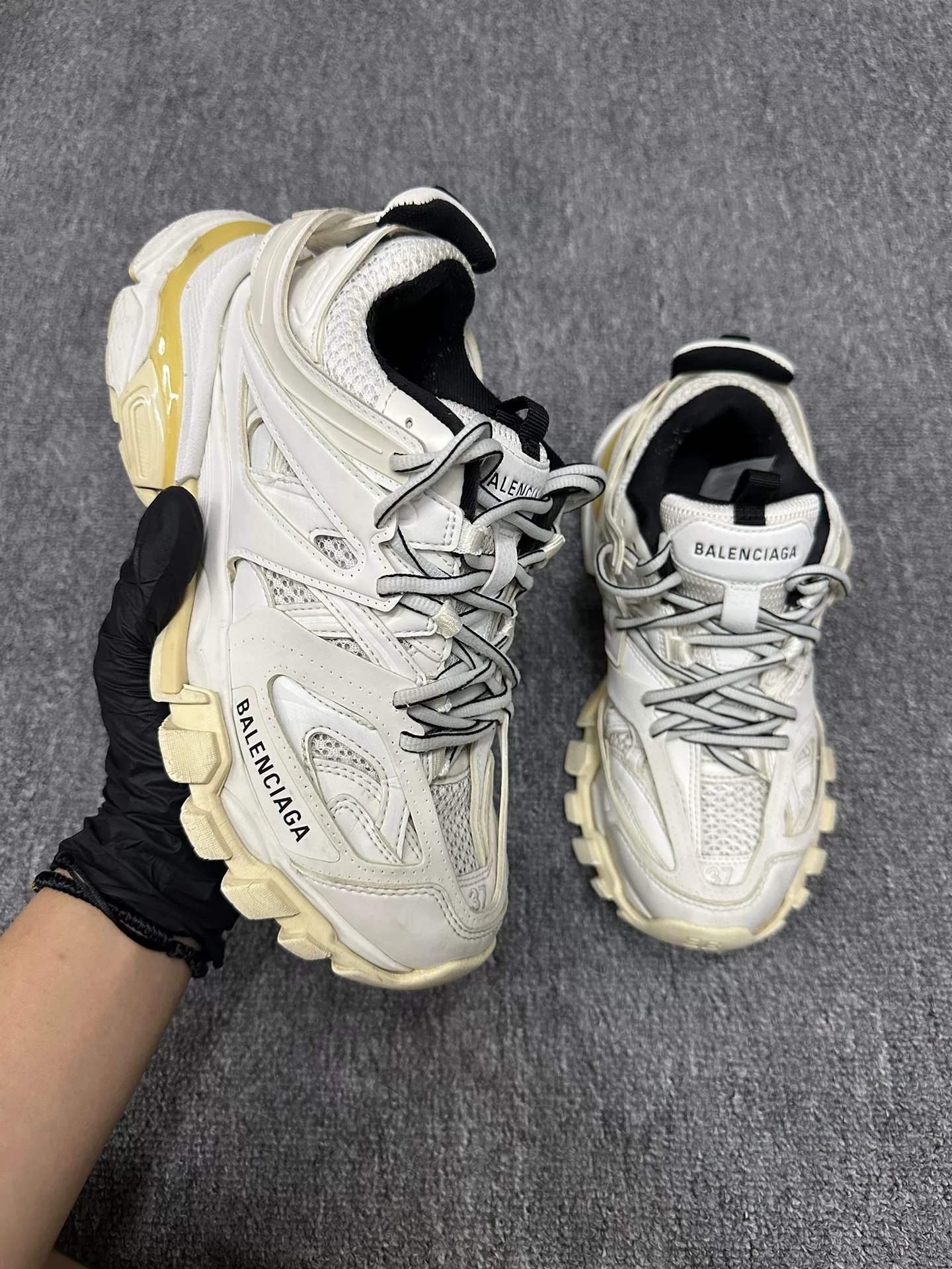 Balenciaga Track Dad Shoes White — back