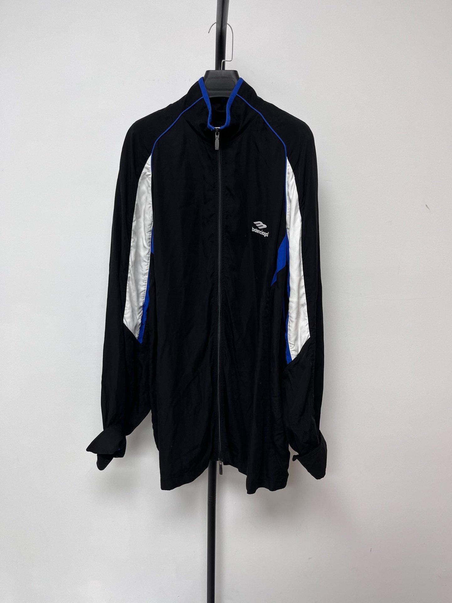 Balenciaga Logo Zip Stand Collar Jacket