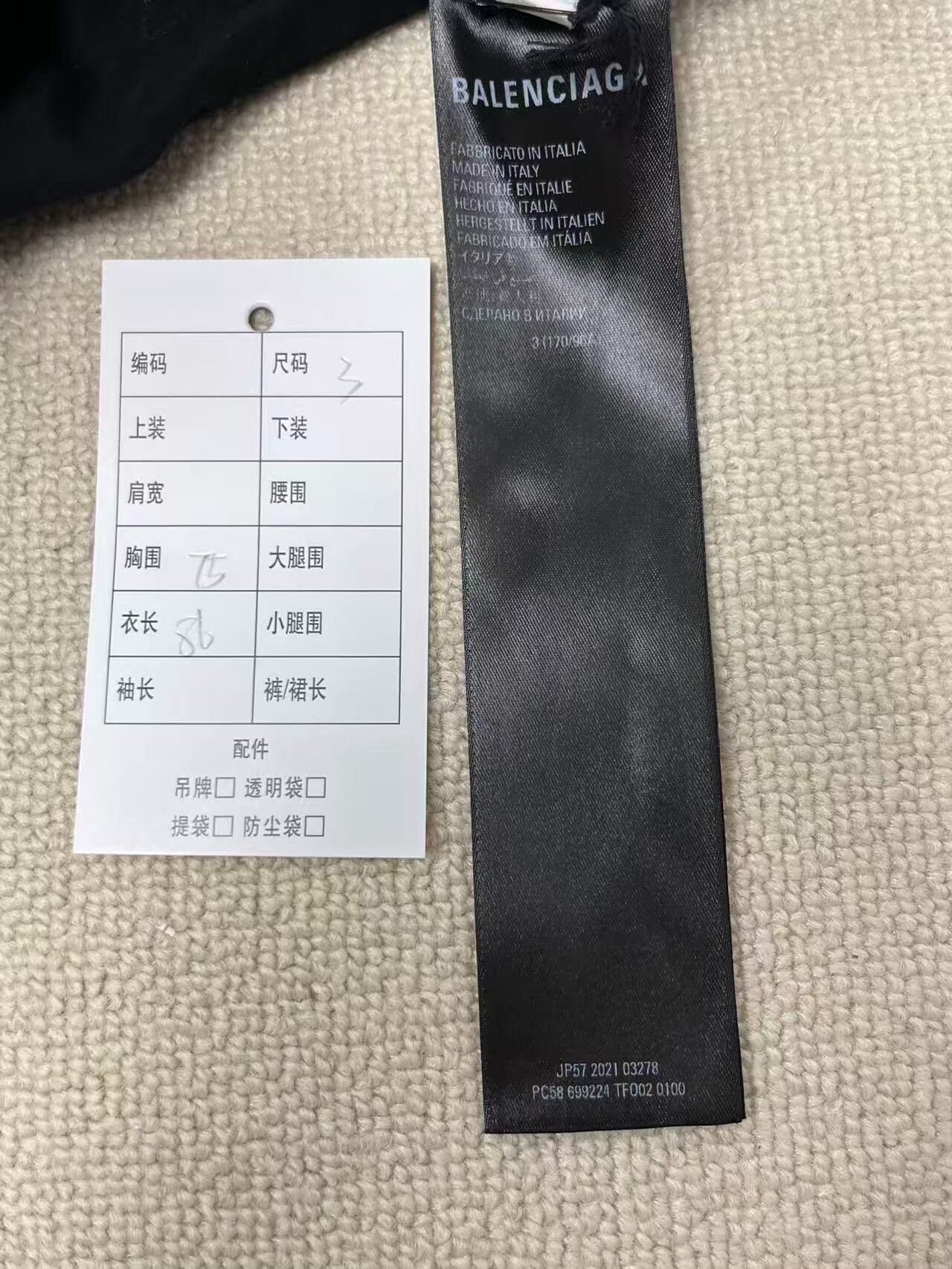 Balenciaga Logo Zip Stand Collar Jacket — back