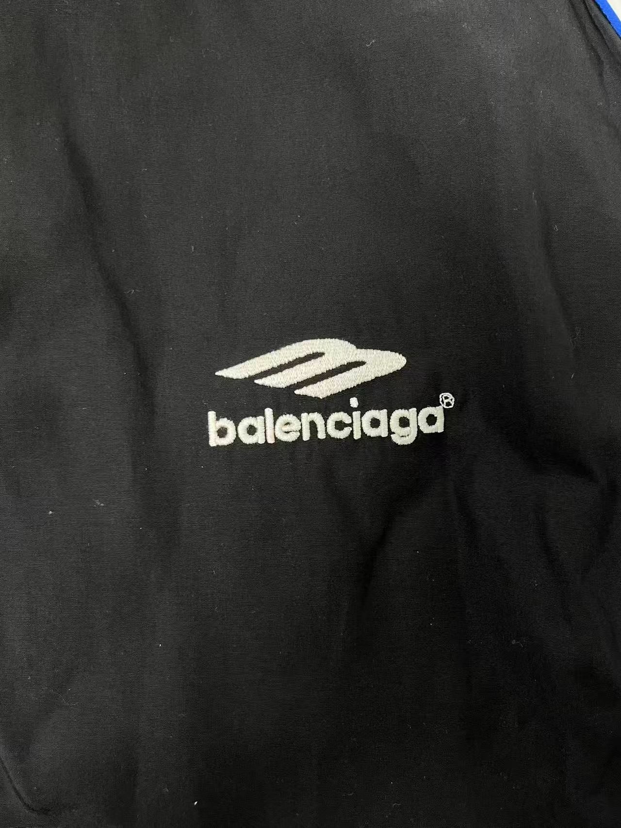 Balenciaga Logo Zip Stand Collar Jacket — detail
