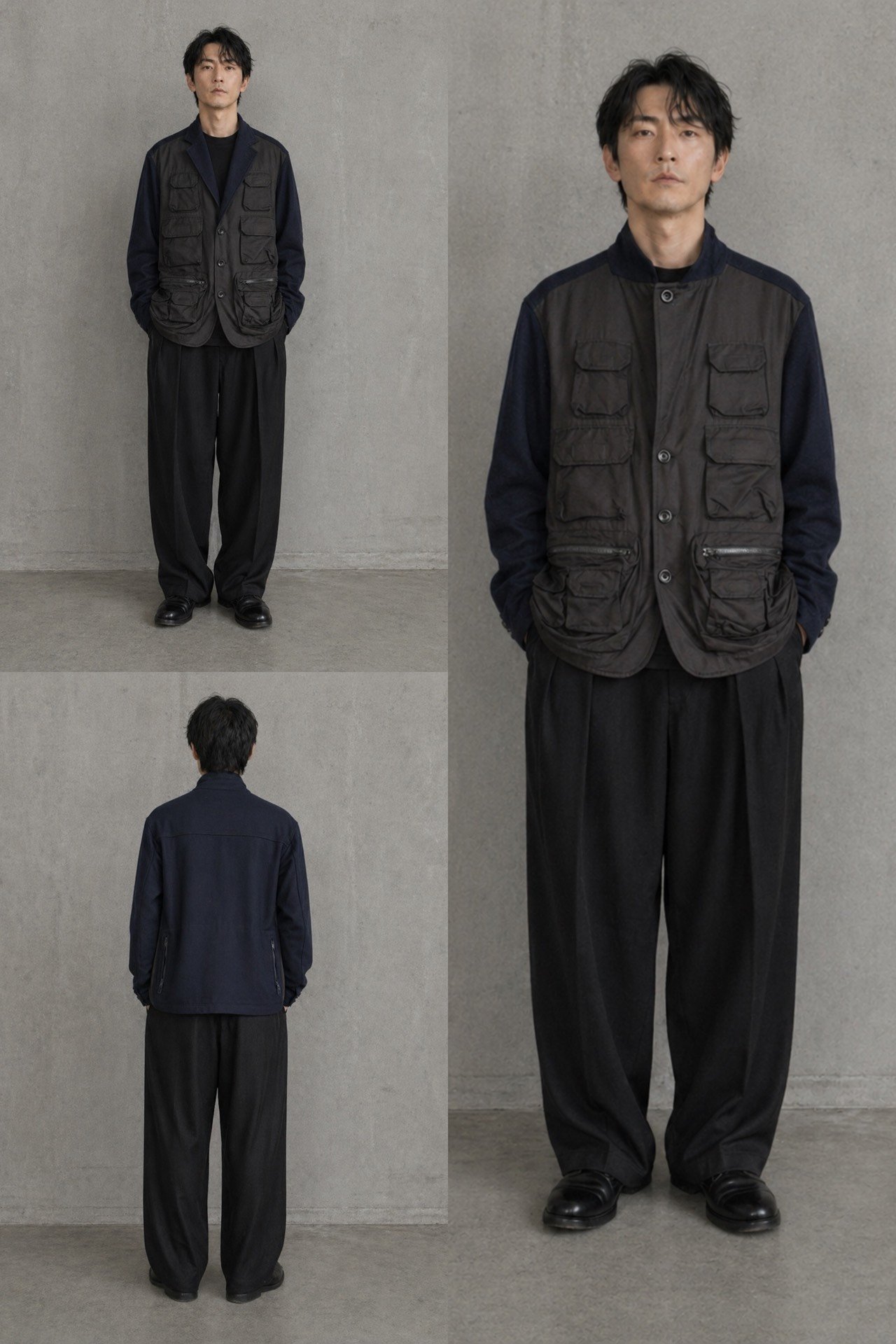 Yohji Yamamoto 12AW Multi-Pocket Jacket — back