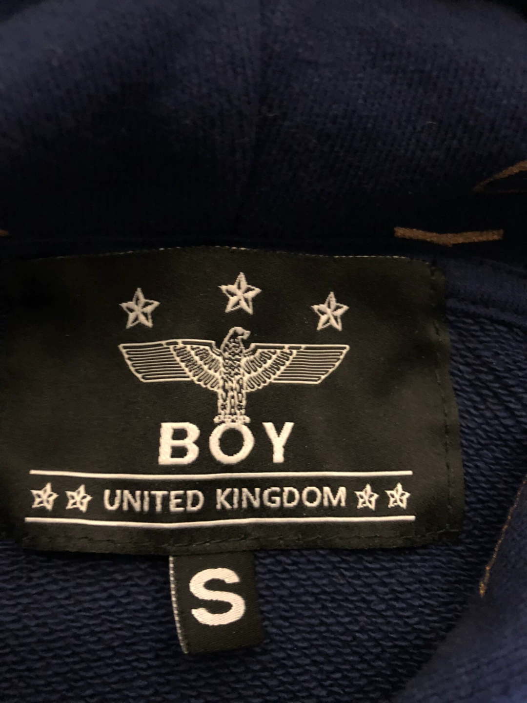 BOY Dark Blue Eagle All-Over Print Hoodie — detail
