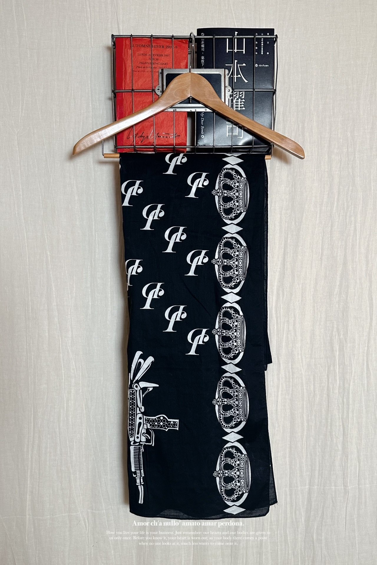 Yohji Yamamoto x Justin Davis Scarf — front