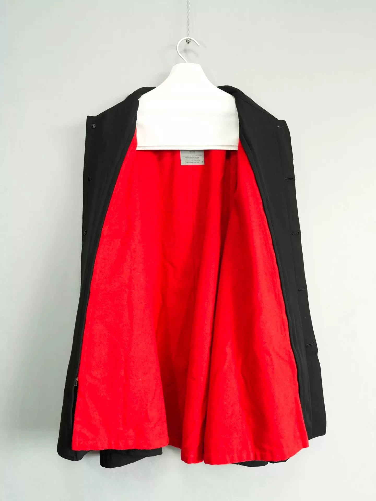 Yohji Yamamoto 90AW Detachable Drop Shoulder Coat — back