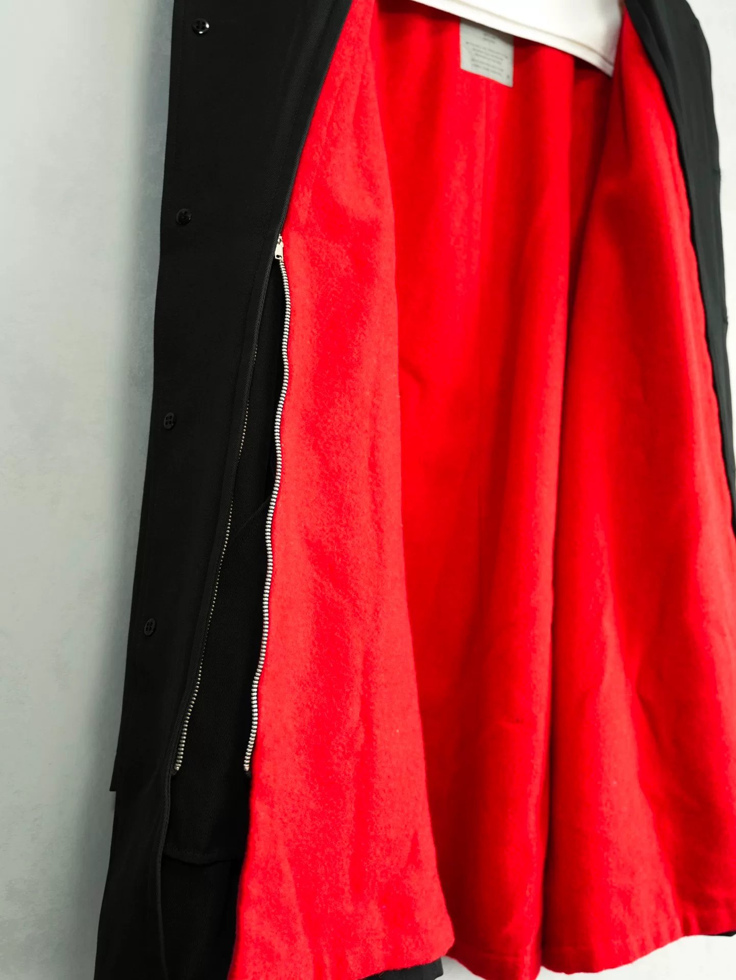 Yohji Yamamoto 90AW Detachable Drop Shoulder Coat — label
