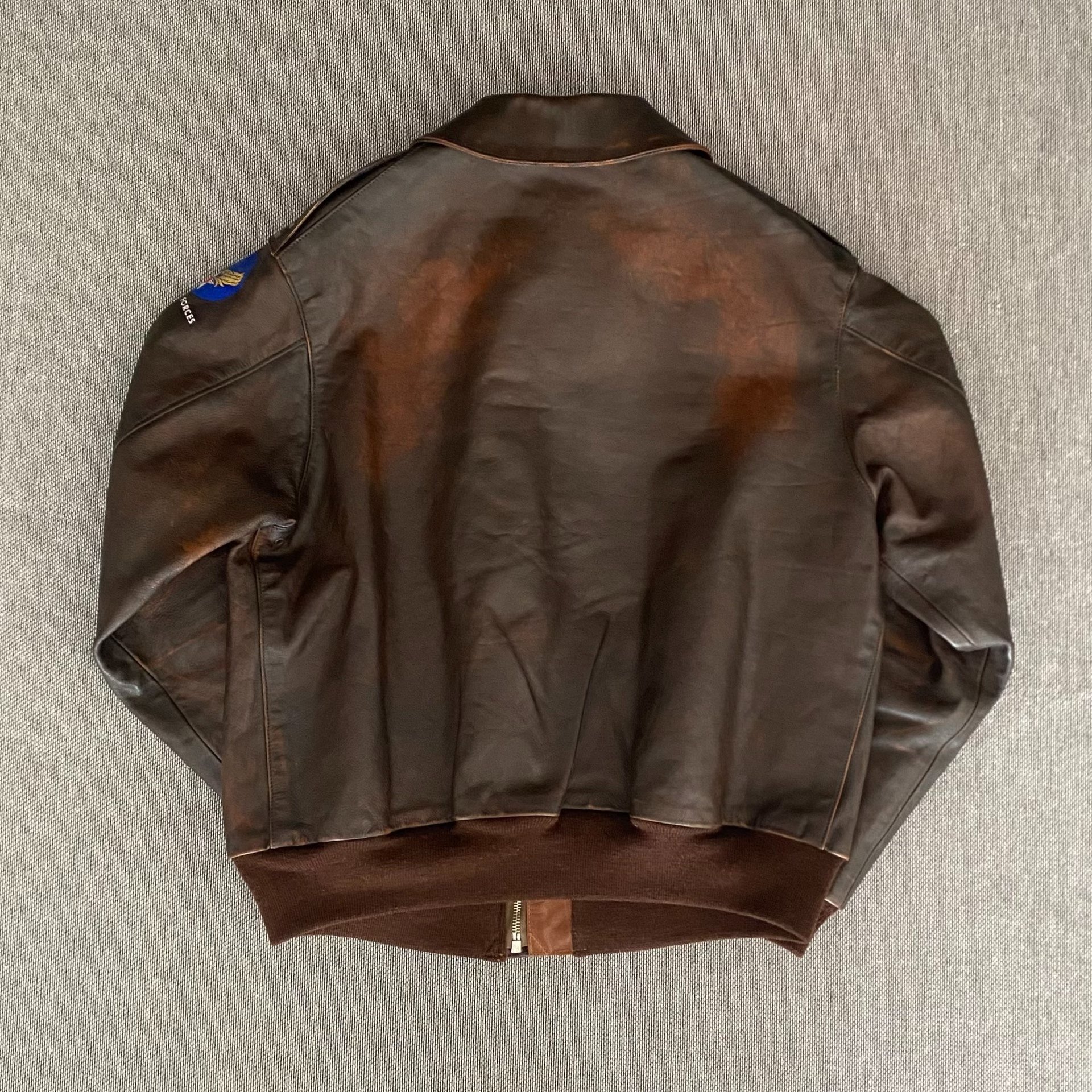 Eastman Distressed Horsehide A2 Flight Jacket — front