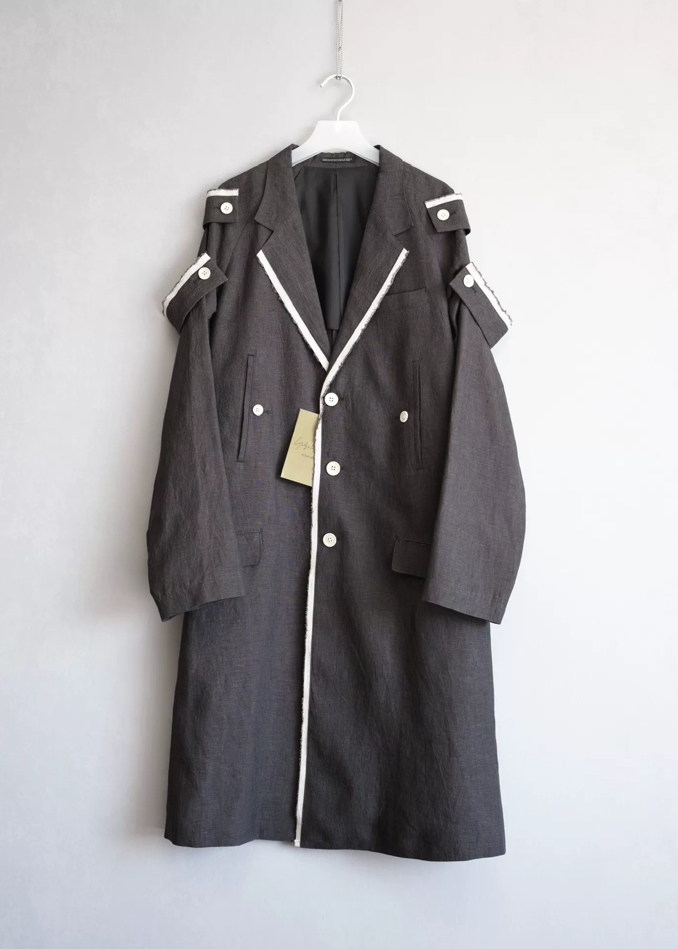 Yohji Yamamoto 24SS Epaulette Linen Coat