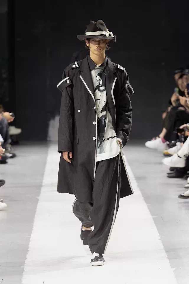 Yohji Yamamoto 24SS Epaulette Linen Coat — front
