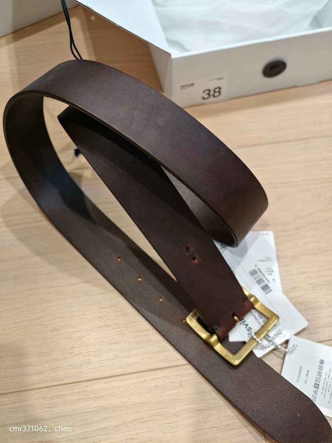 VISVIM 24AW PLAIN BELT 40MM — label
