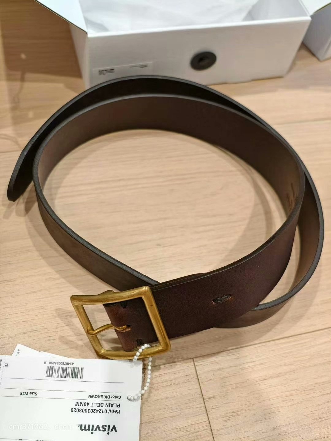 VISVIM 24AW PLAIN BELT 40MM