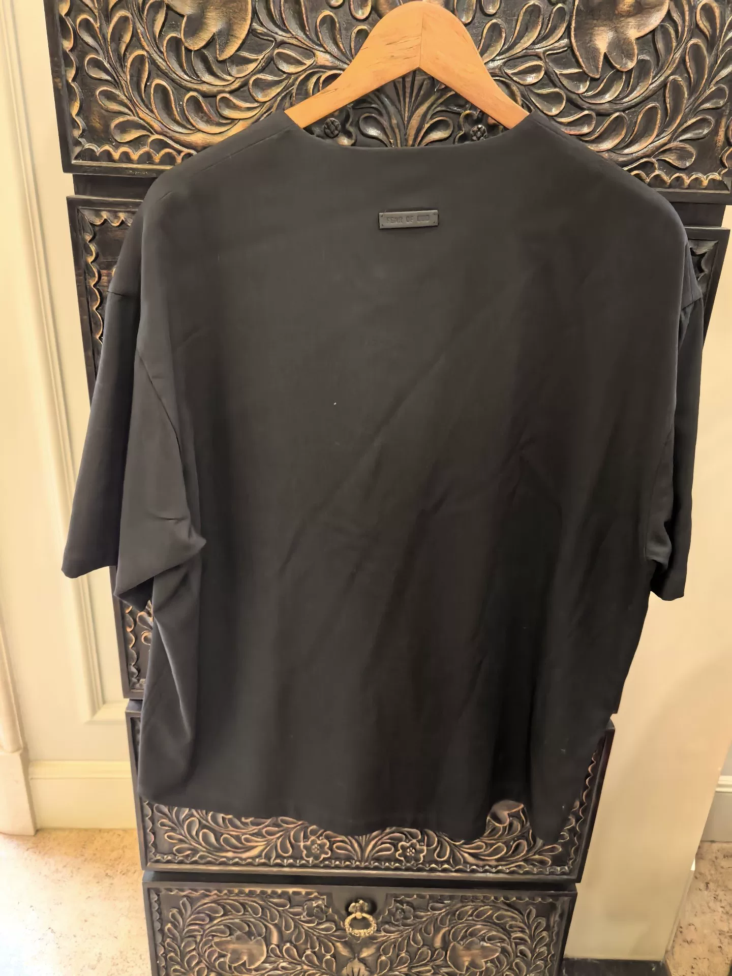 Fear of God Black Short-Sleeve T-Shirt — front